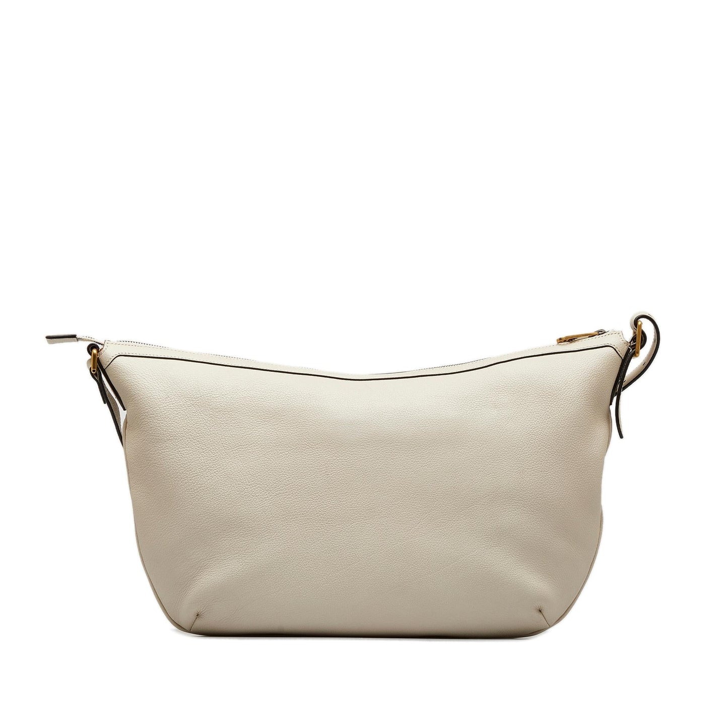 Gucci Half Moon SHG-FVuWqd Calf White Logo Shoulder Bag