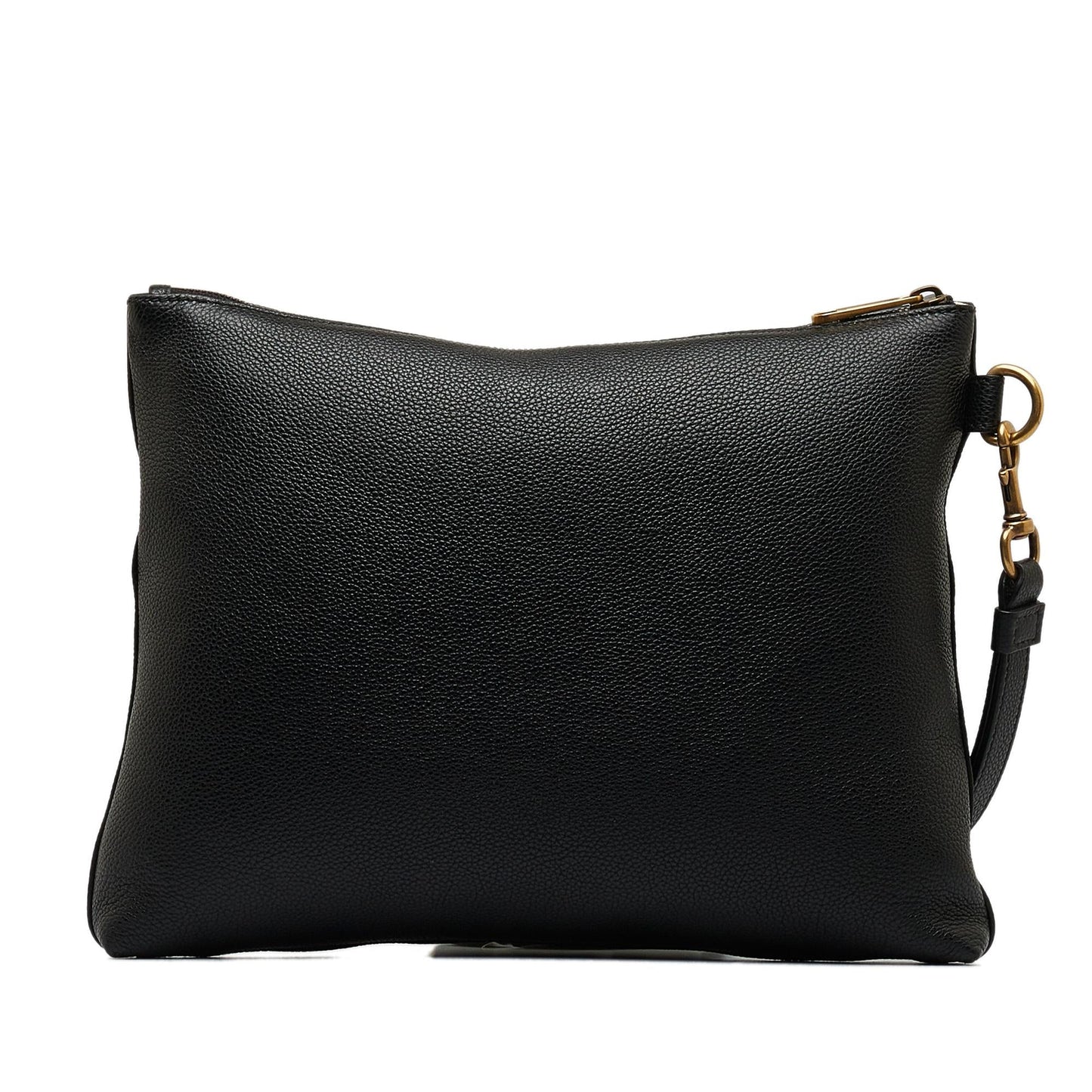 Gucci SHG-Gyg3CU Leather Calf Black Logo Clutch Bag