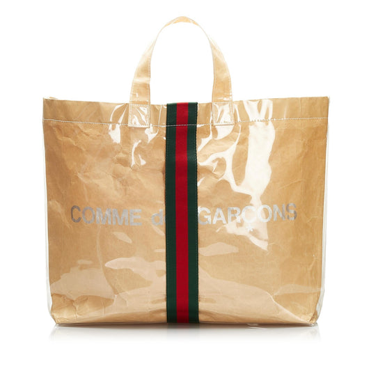 Gucci x COMME des GARCONS Shopper Brown Tote Bag