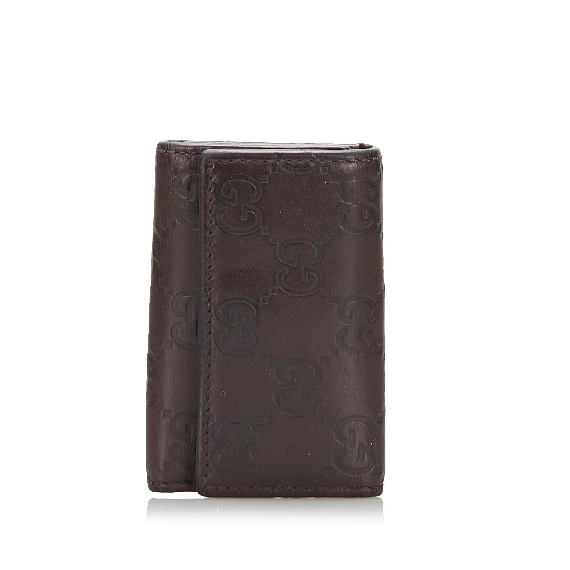 Gucci Guccissima 6 Key Holder SHG Calf Brown Accessory