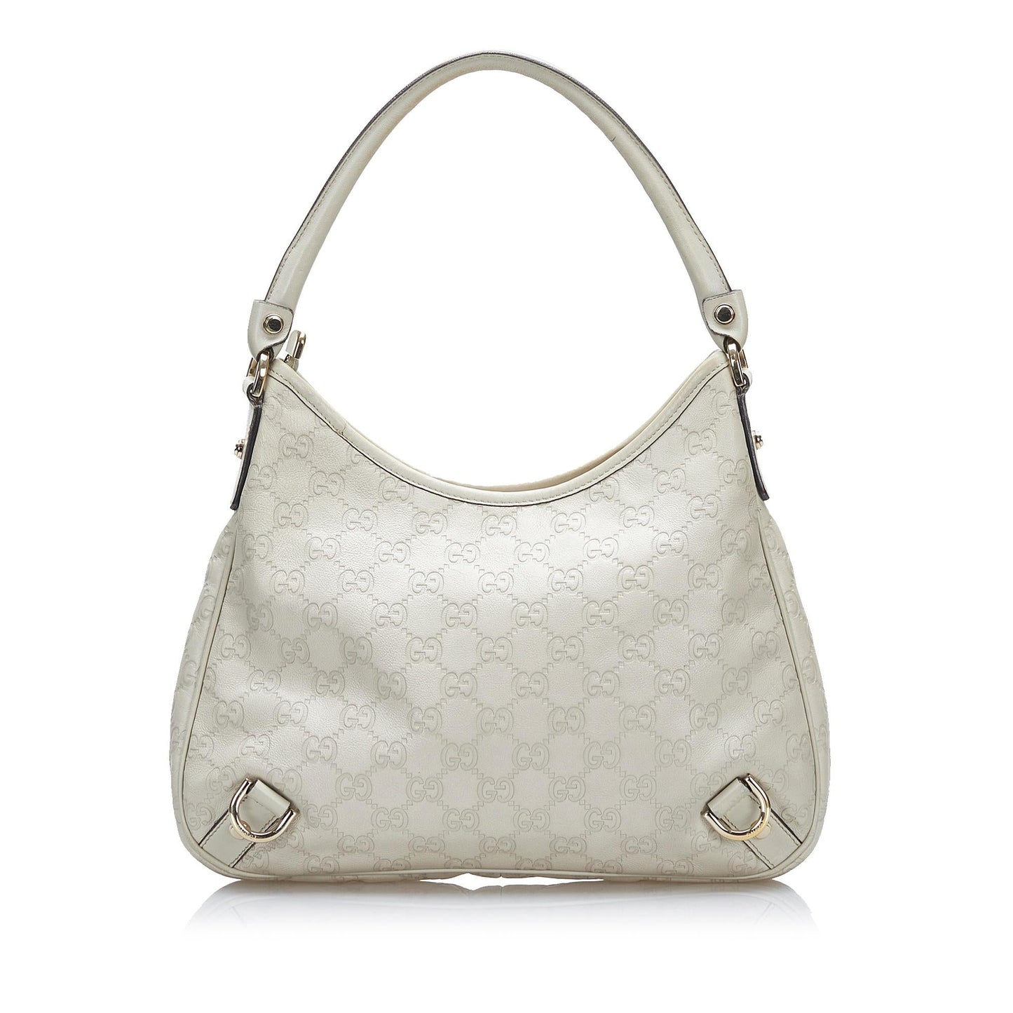 Gucci Guccissima Abbey SHG Calf White Shoulder Bag
