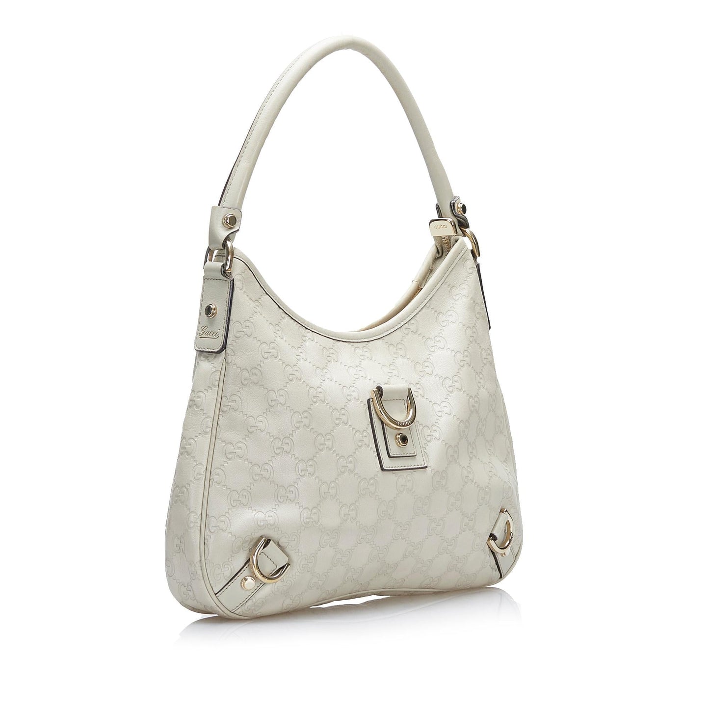 Gucci Guccissima Abbey SHG Calf White Shoulder Bag