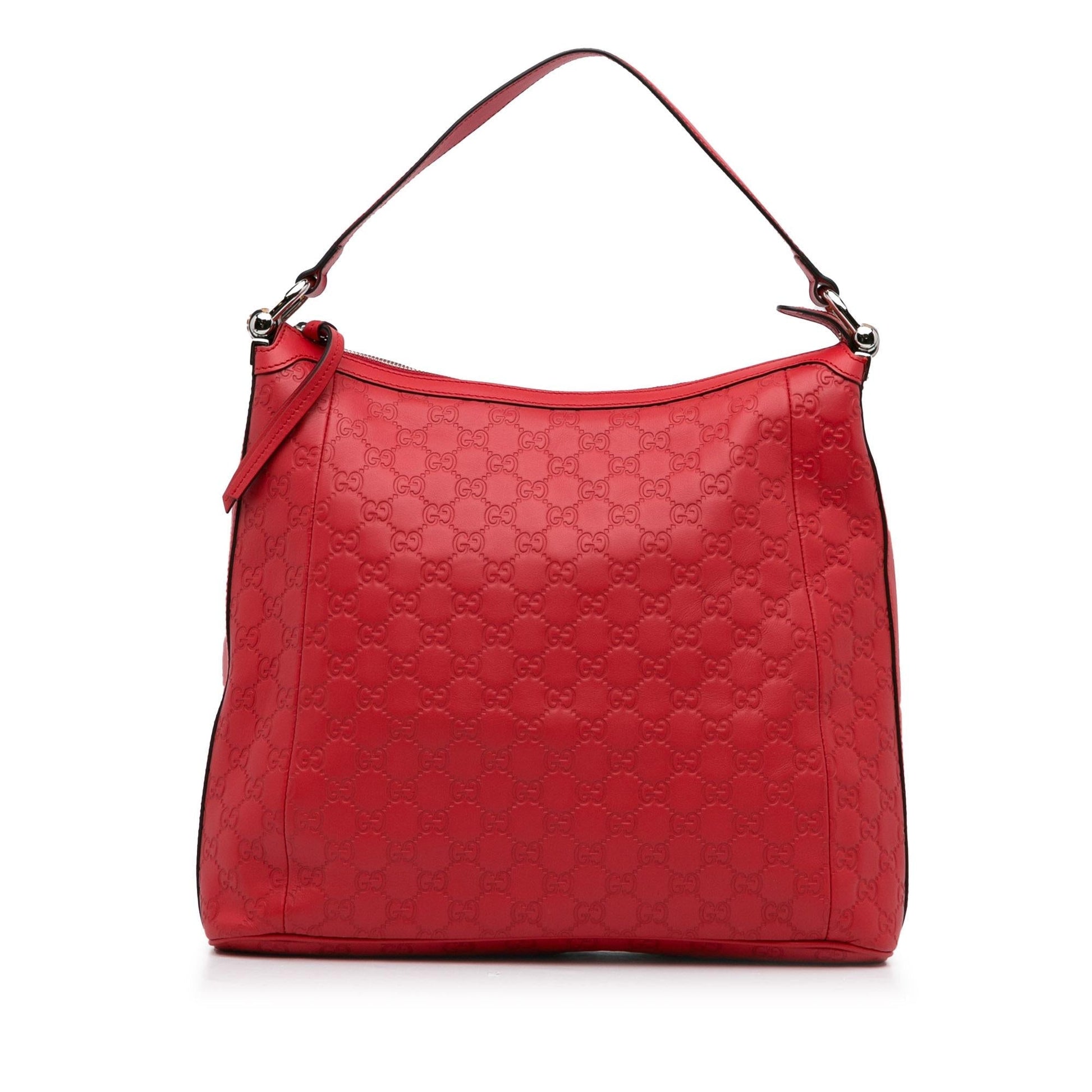 Gucci Guccissima Bamboo SHG-Zkij8n Calf Red Shoulder Bag