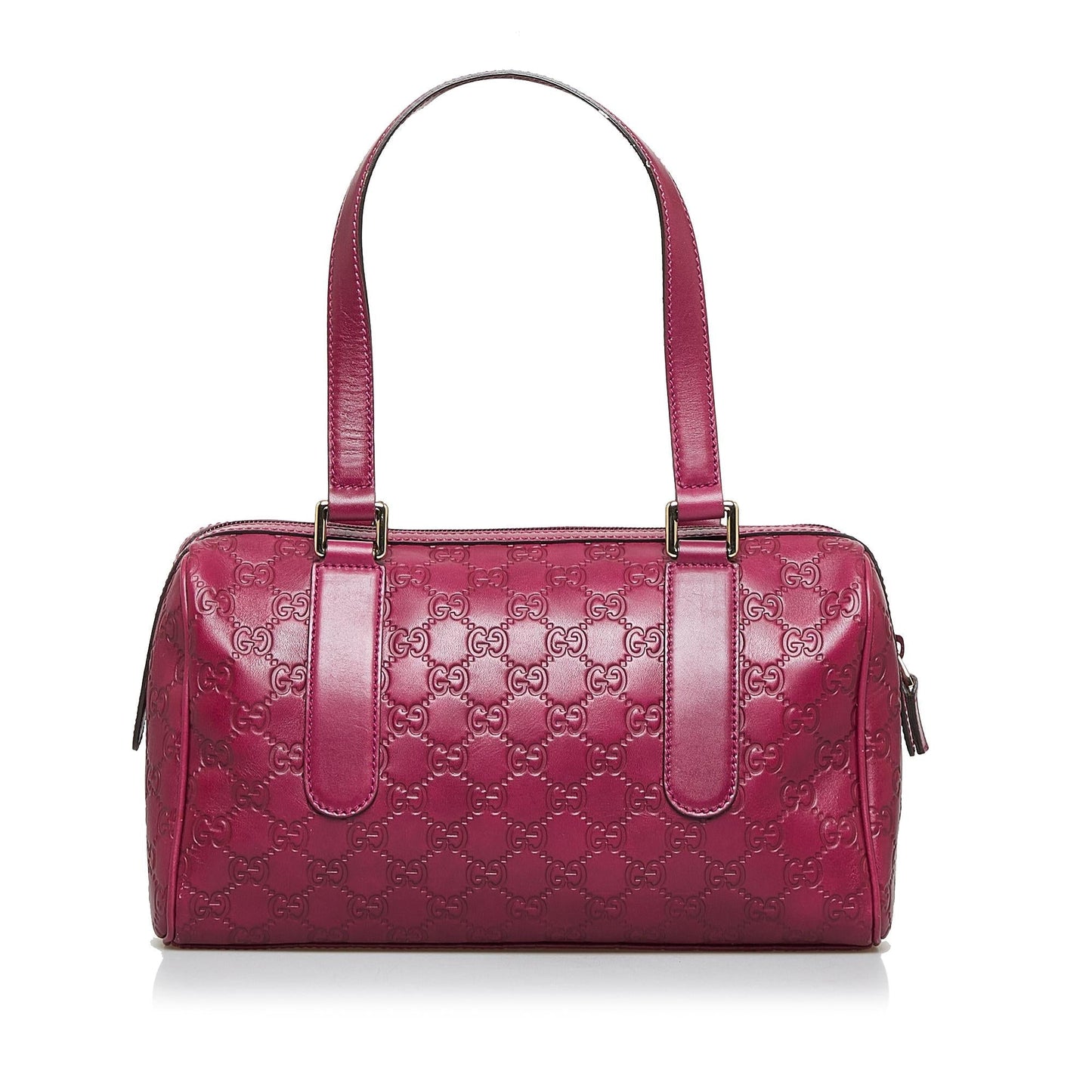 Gucci Guccissima Boston SHG-OEyLTS Calf Red Satchel Bag