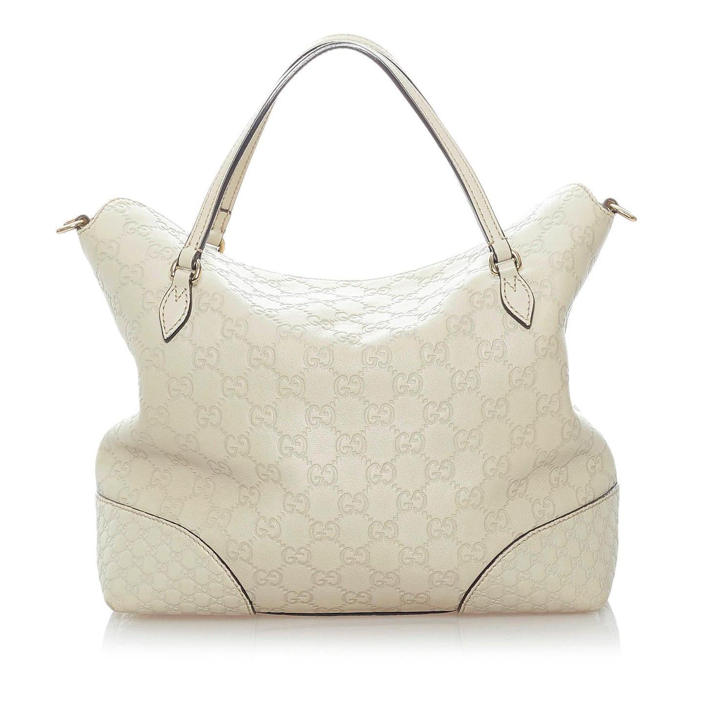 Gucci Guccissima Bree SHG Calf White Satchel Bag