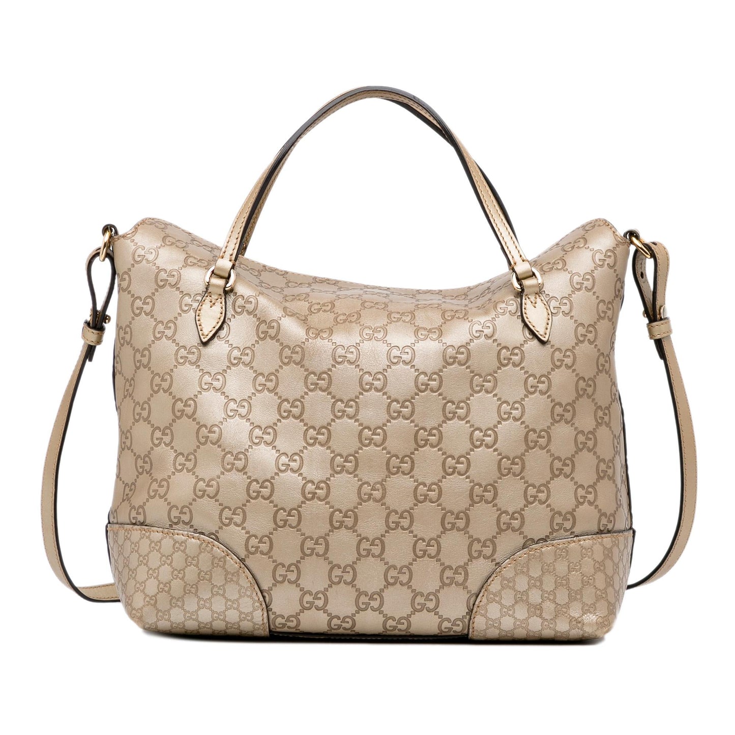 Gucci Guccissima Bree SHG-3hd0xw Calf Gold Satchel Bag