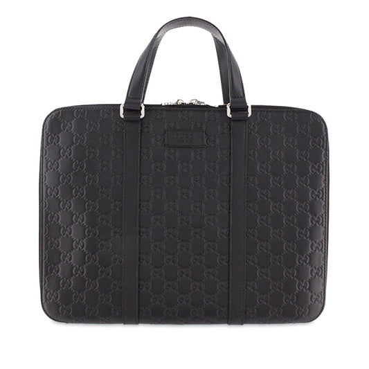 Gucci Guccissima Briefcase SHG-z0Nrdq Calf Black Tote Bag