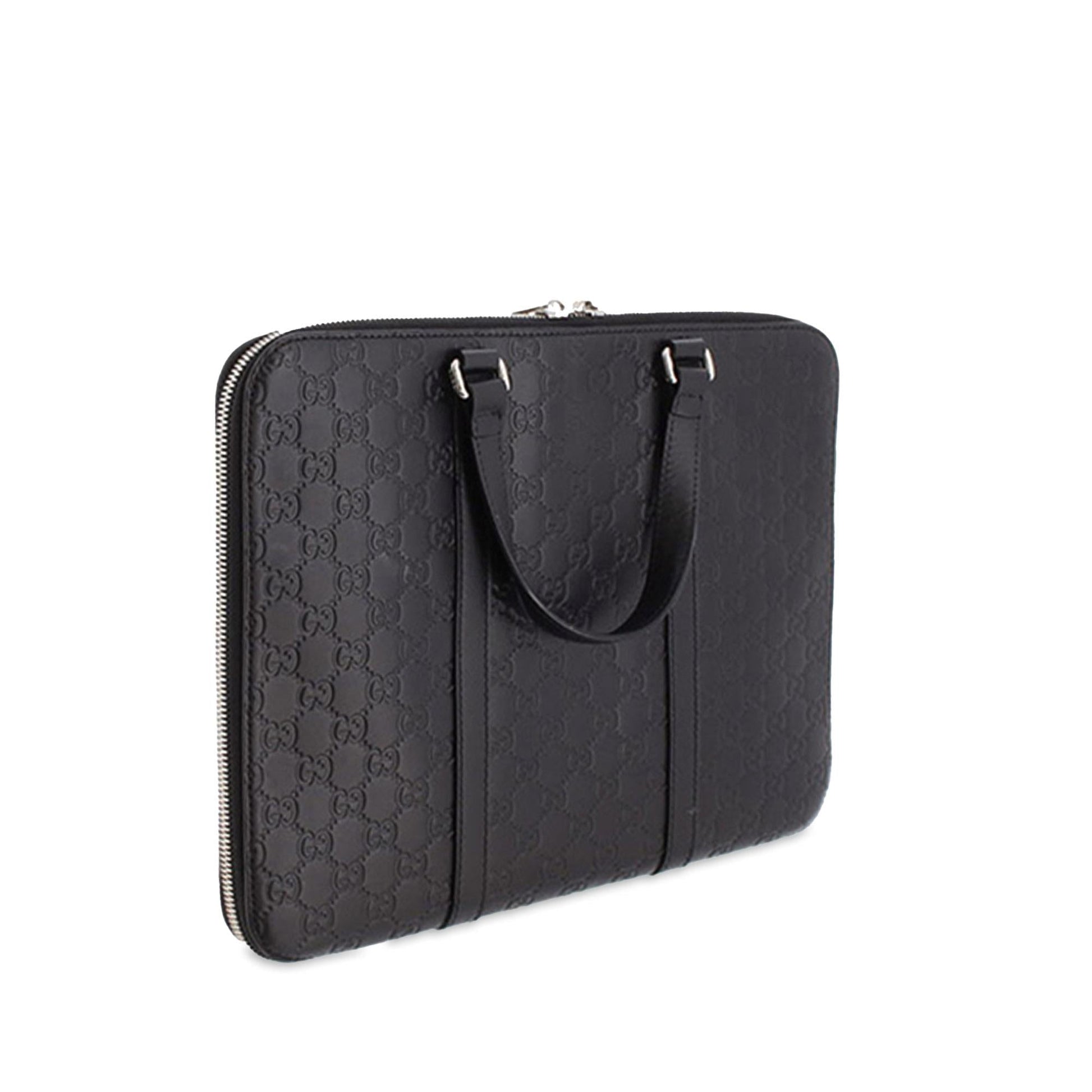 Gucci Guccissima Briefcase SHG-z0Nrdq Calf Black Tote Bag