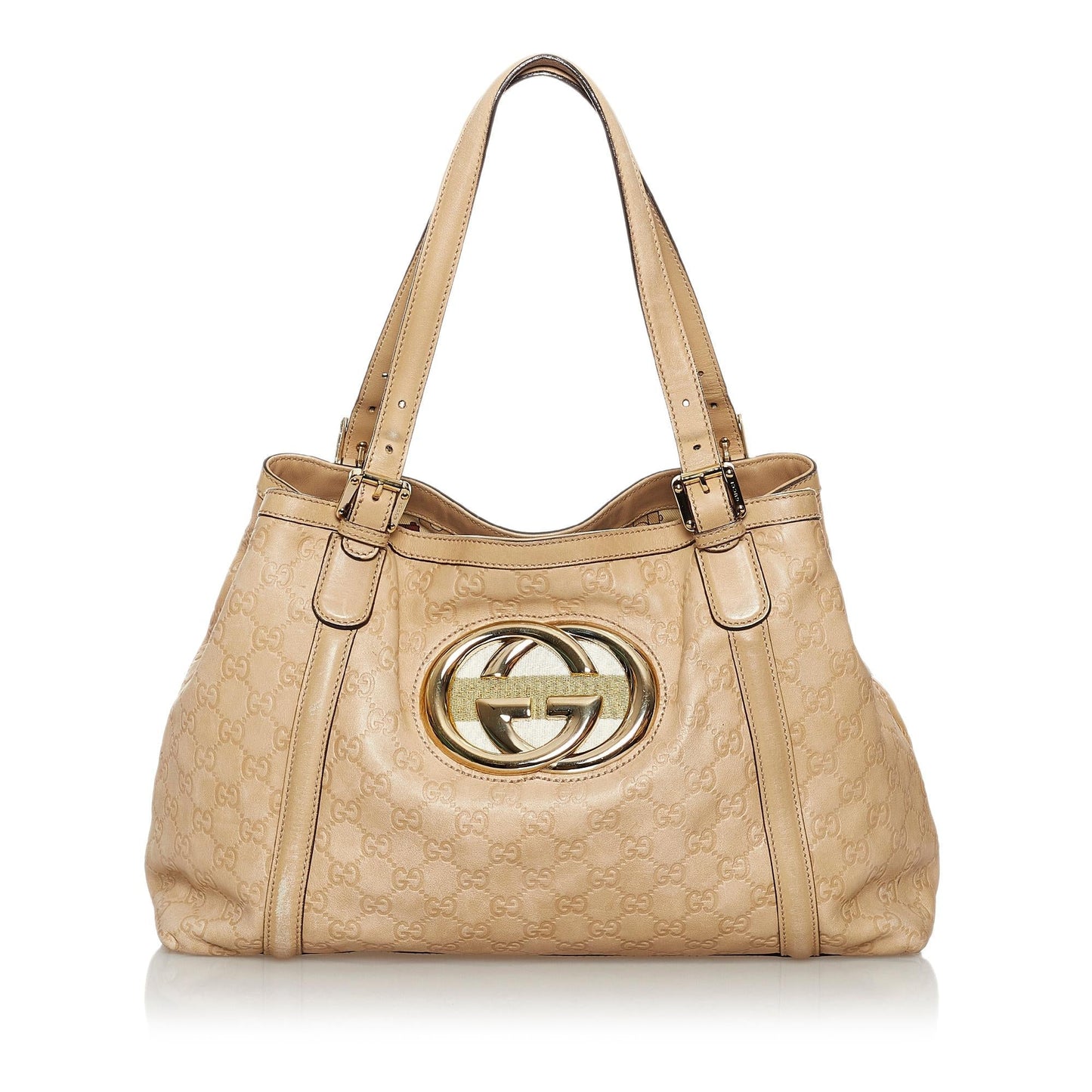 Gucci Guccissima Britt SHG Calf Brown Tote Bag Bag Shg