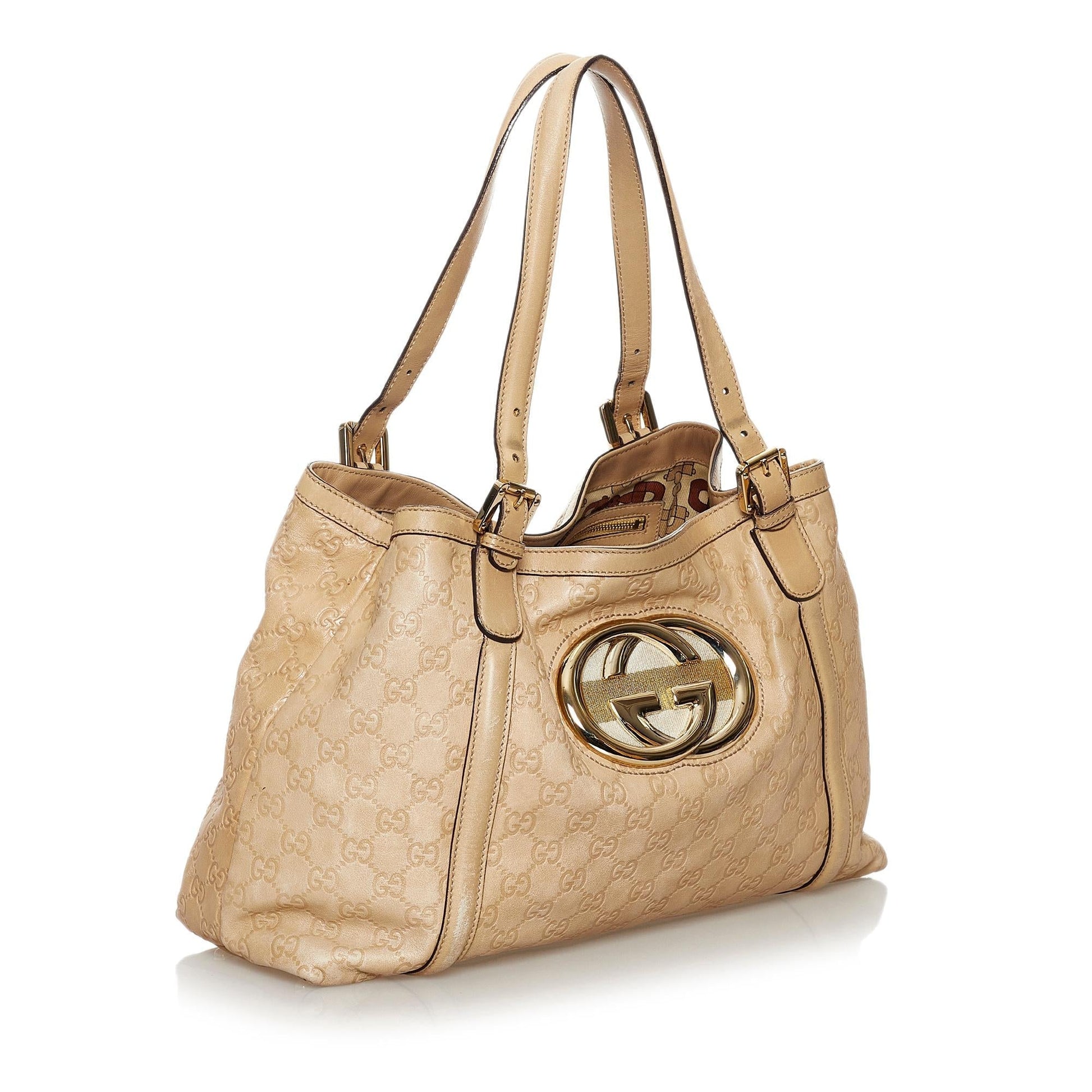Gucci Guccissima Britt SHG Calf Brown Tote Bag Bag Shg