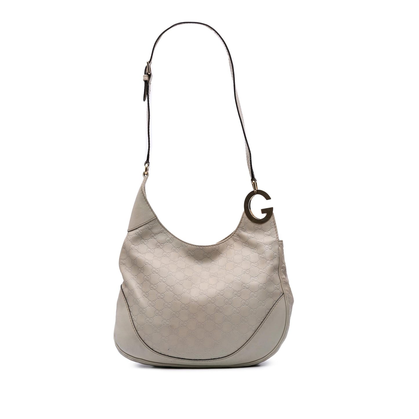 Gucci Guccissima Charlotte Calf White Crossbody Bag