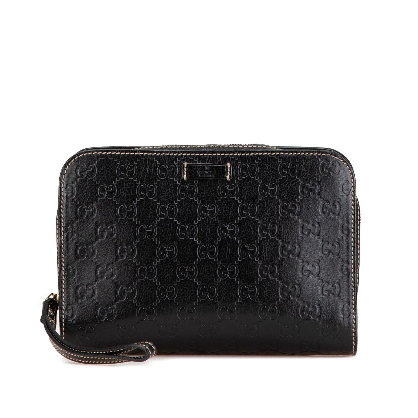 Gucci Guccissima SHG-KaSioJ Calf Black Clutch Bag