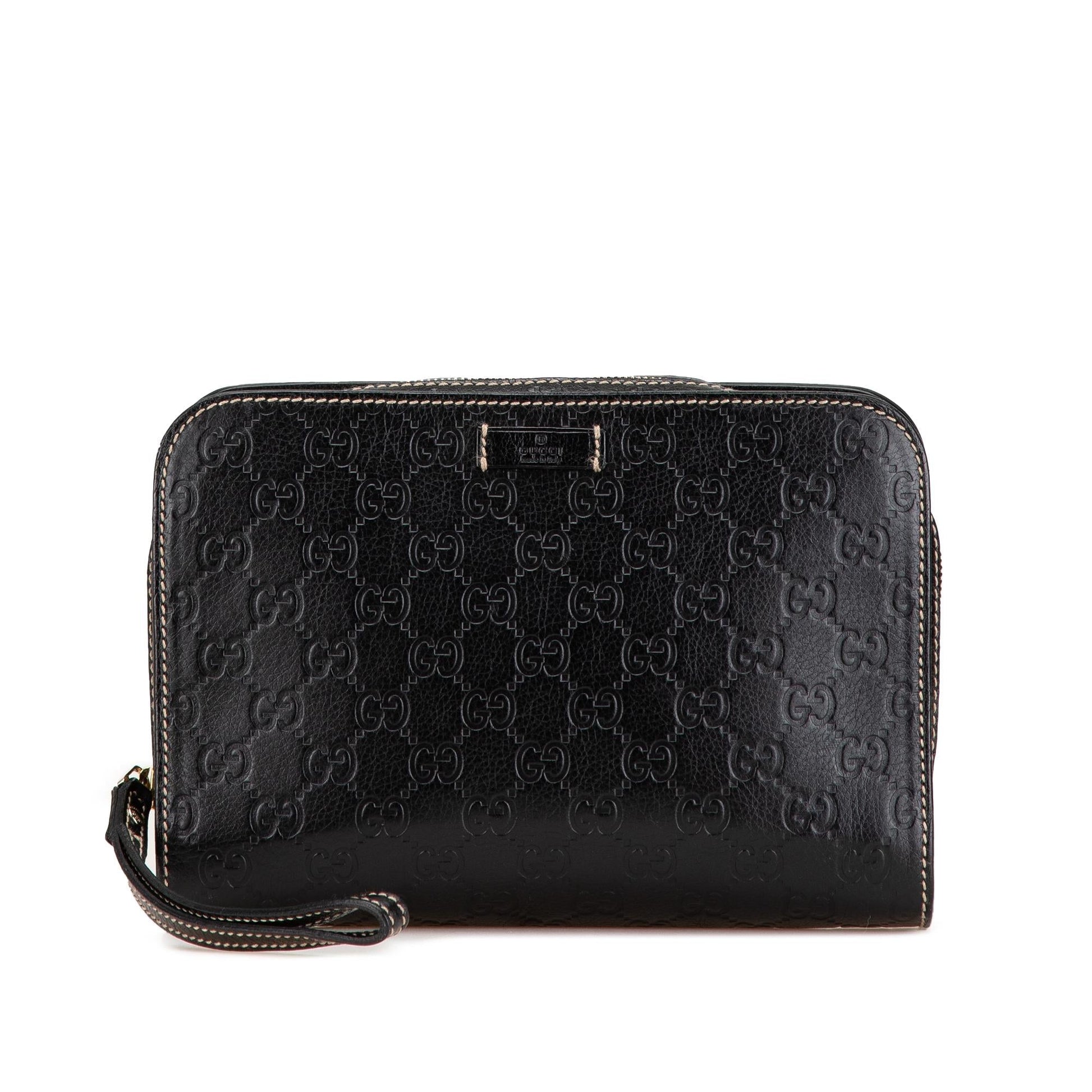 Gucci Guccissima SHG-KaSioJ Calf Black Clutch Bag