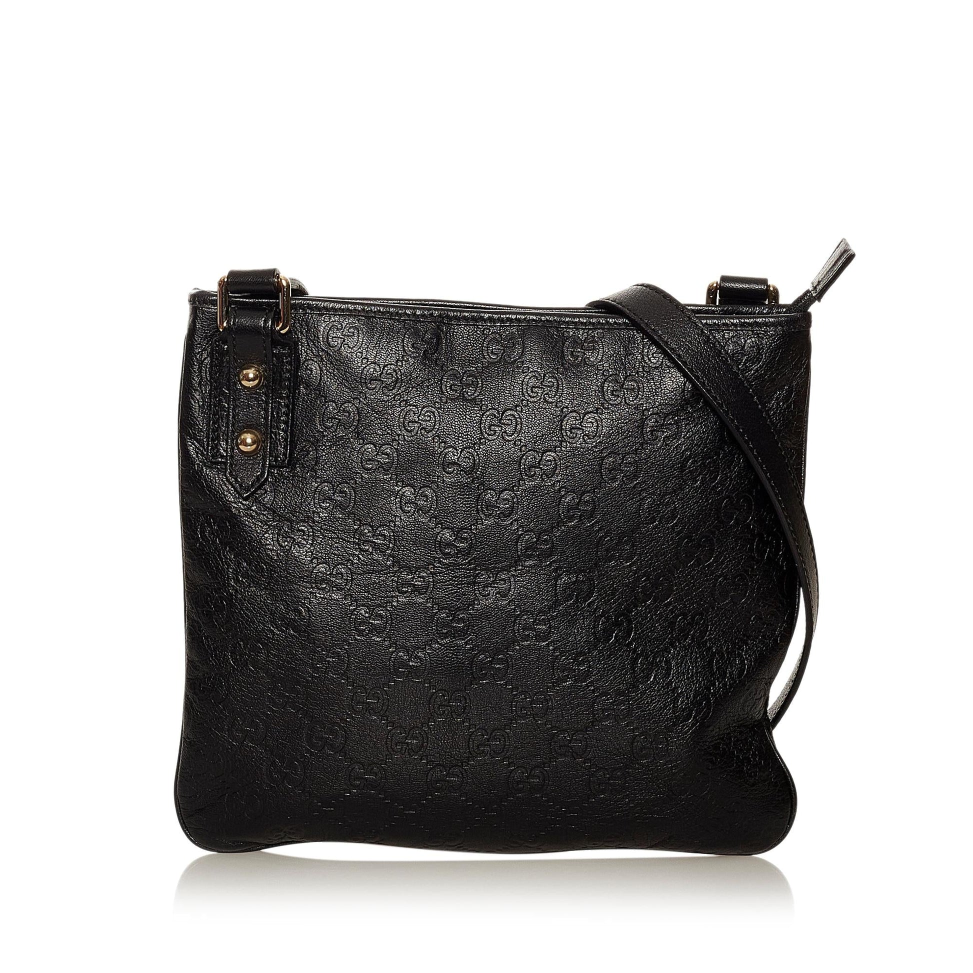 Gucci Guccissima SHG Calf Blue Crossbody Bag
