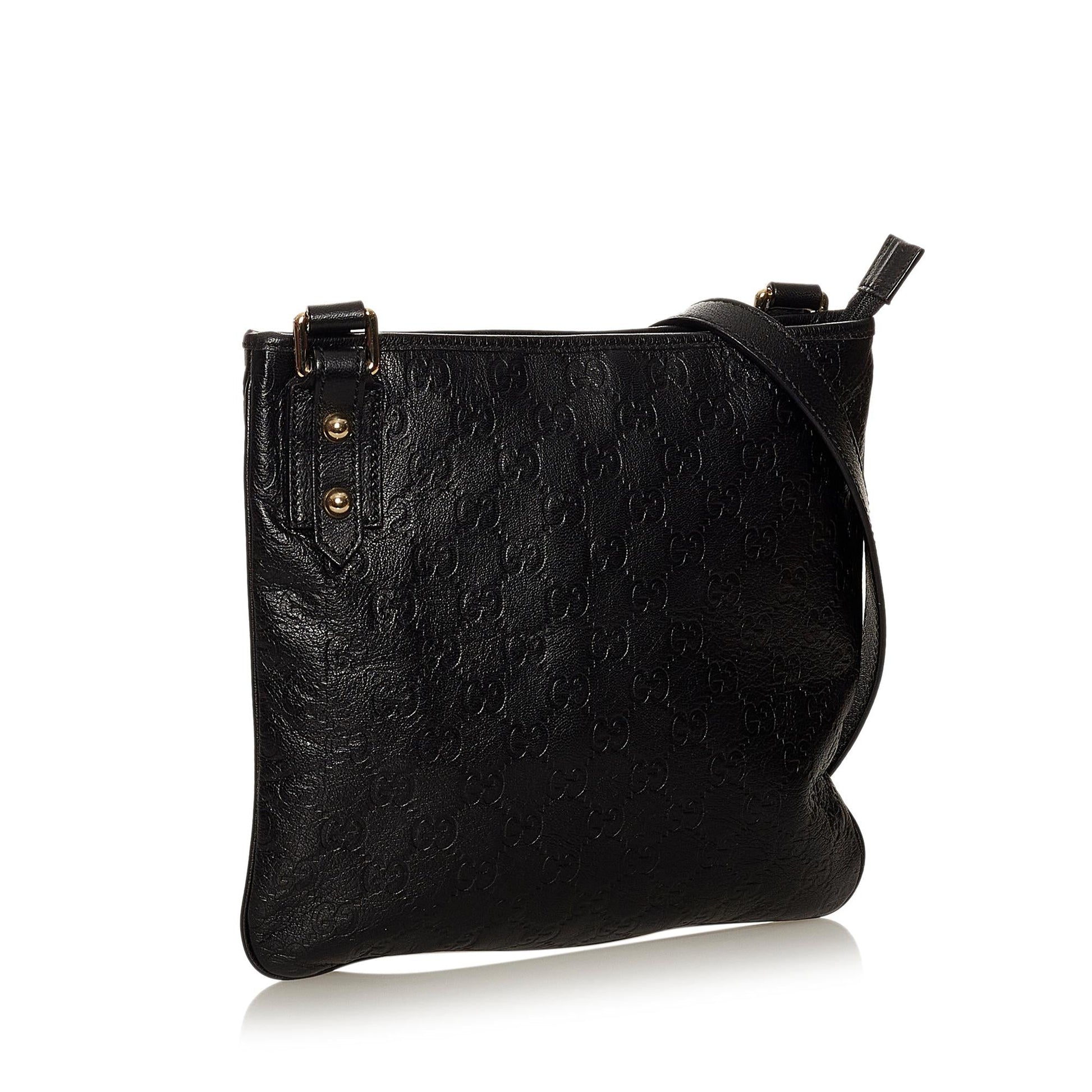 Gucci Guccissima SHG Calf Blue Crossbody Bag