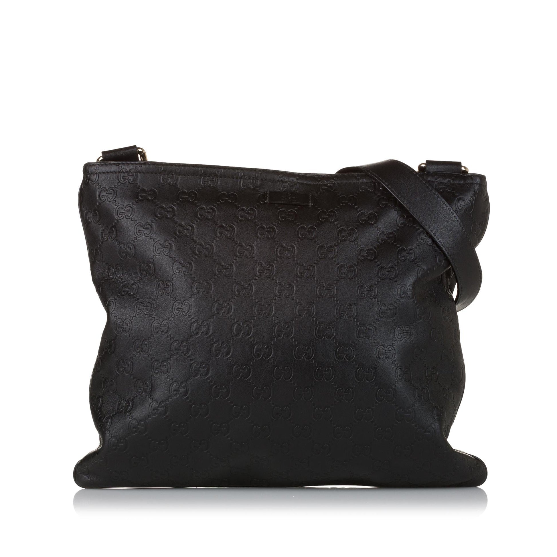 Gucci Guccissima SHG Calf Black Crossbody Bag Bag Shg