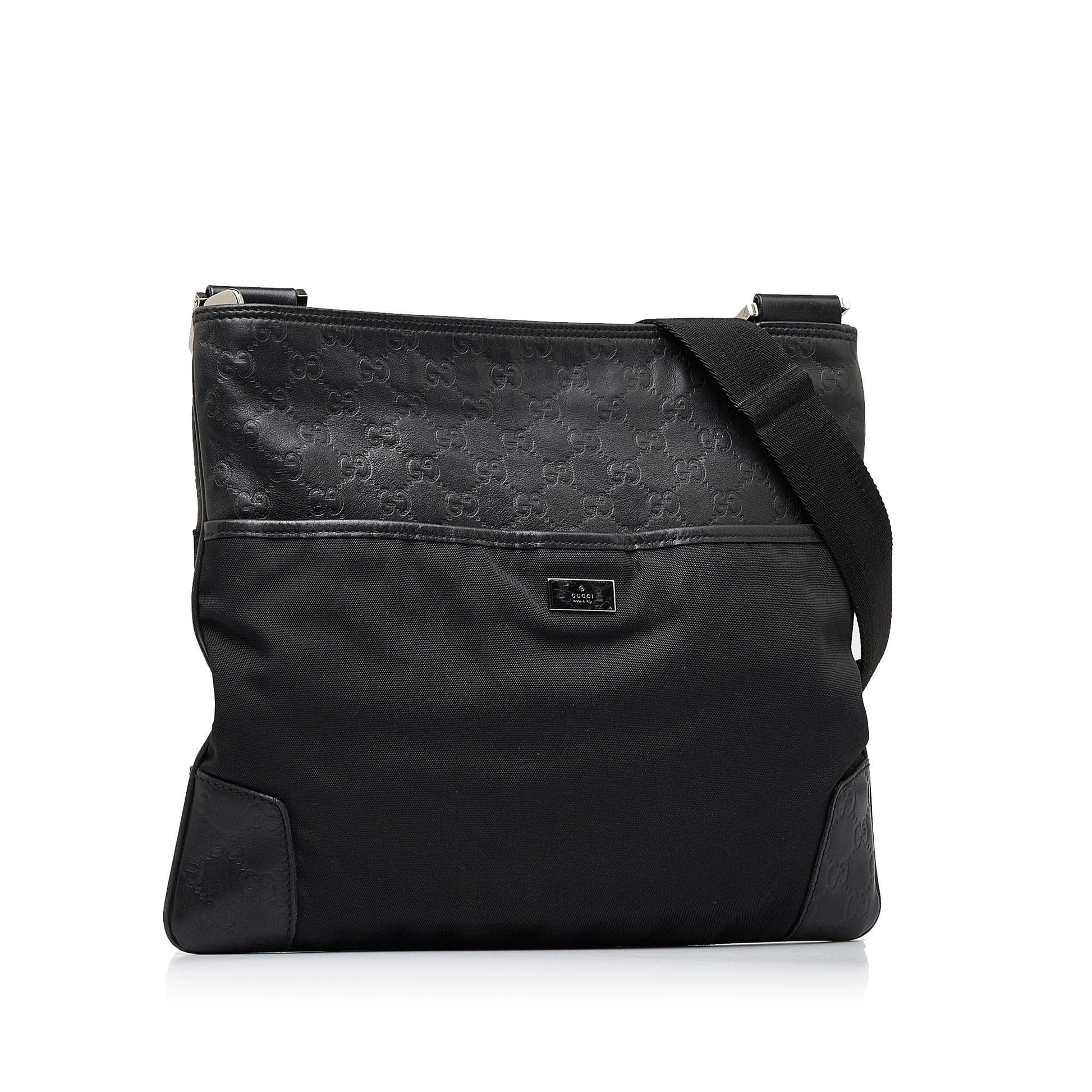 Gucci Guccissima SHG-szy6bv Calf Black Crossbody Bag