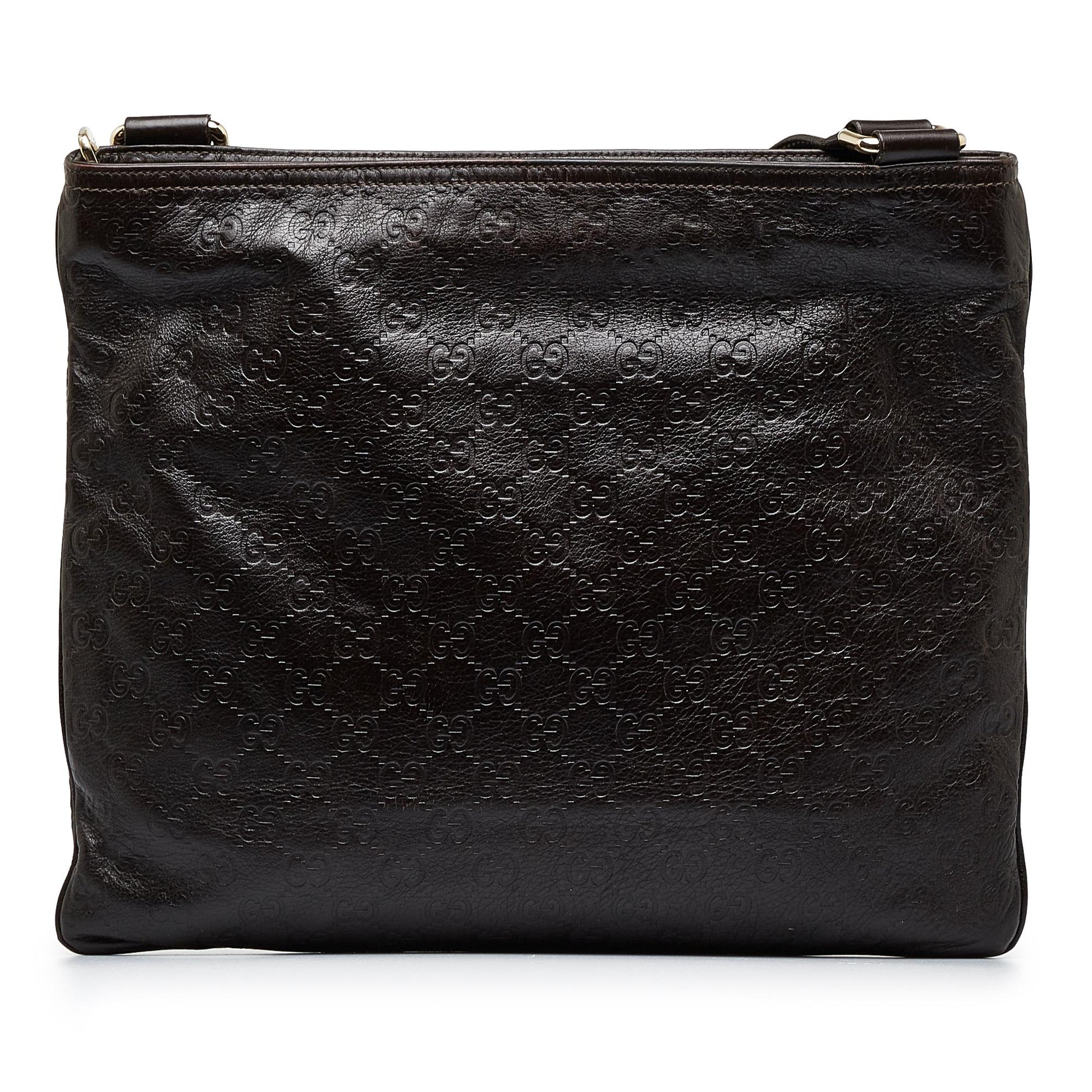 Gucci Guccissima SHG-dFcn2w Calf Brown Crossbody Bag