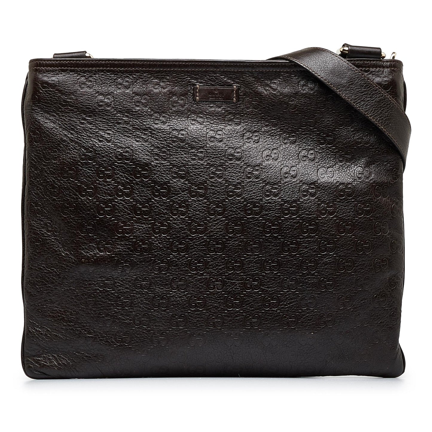 Gucci Guccissima SHG-dFcn2w Calf Brown Crossbody Bag