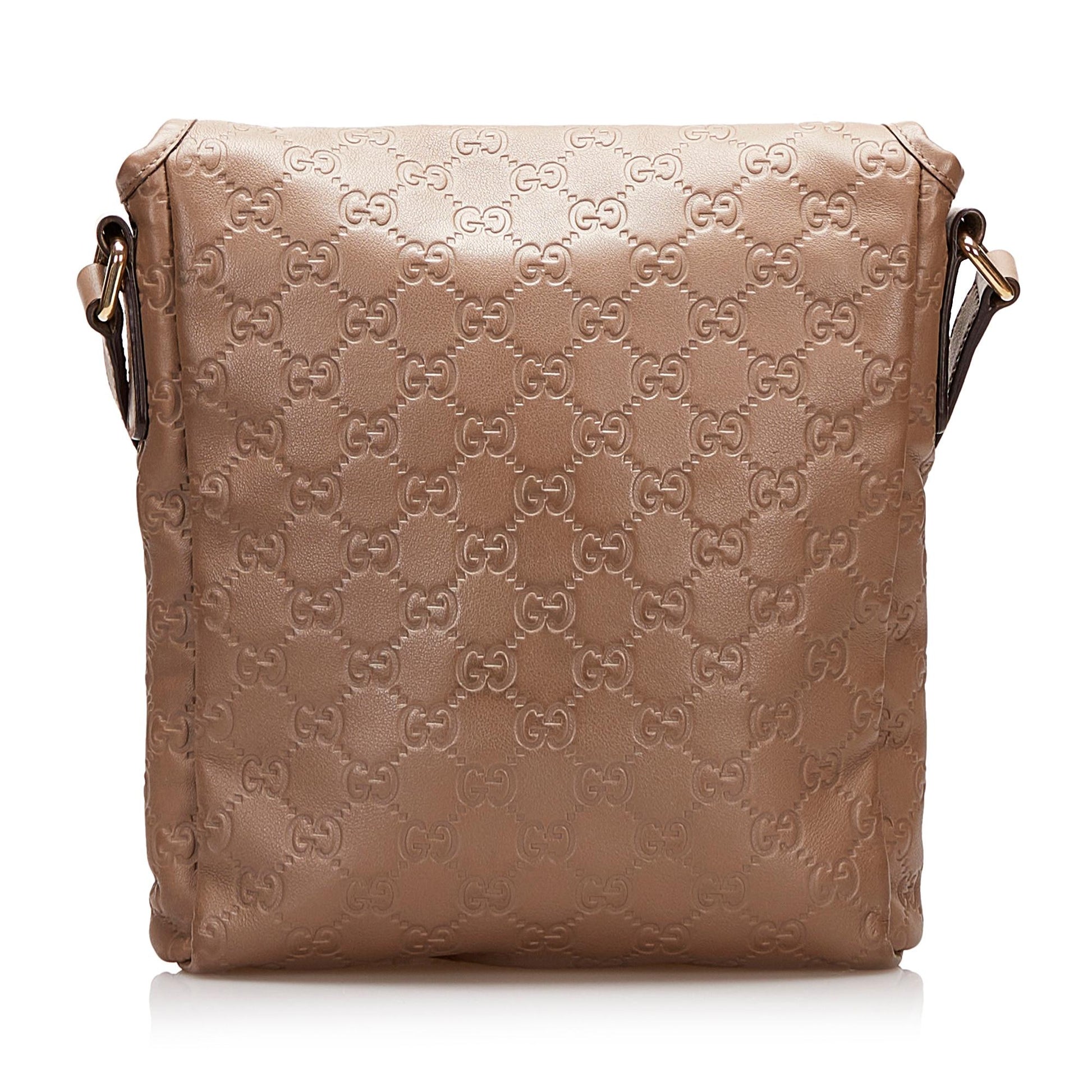 Gucci Guccissima SHG Calf Brown Crossbody Bag