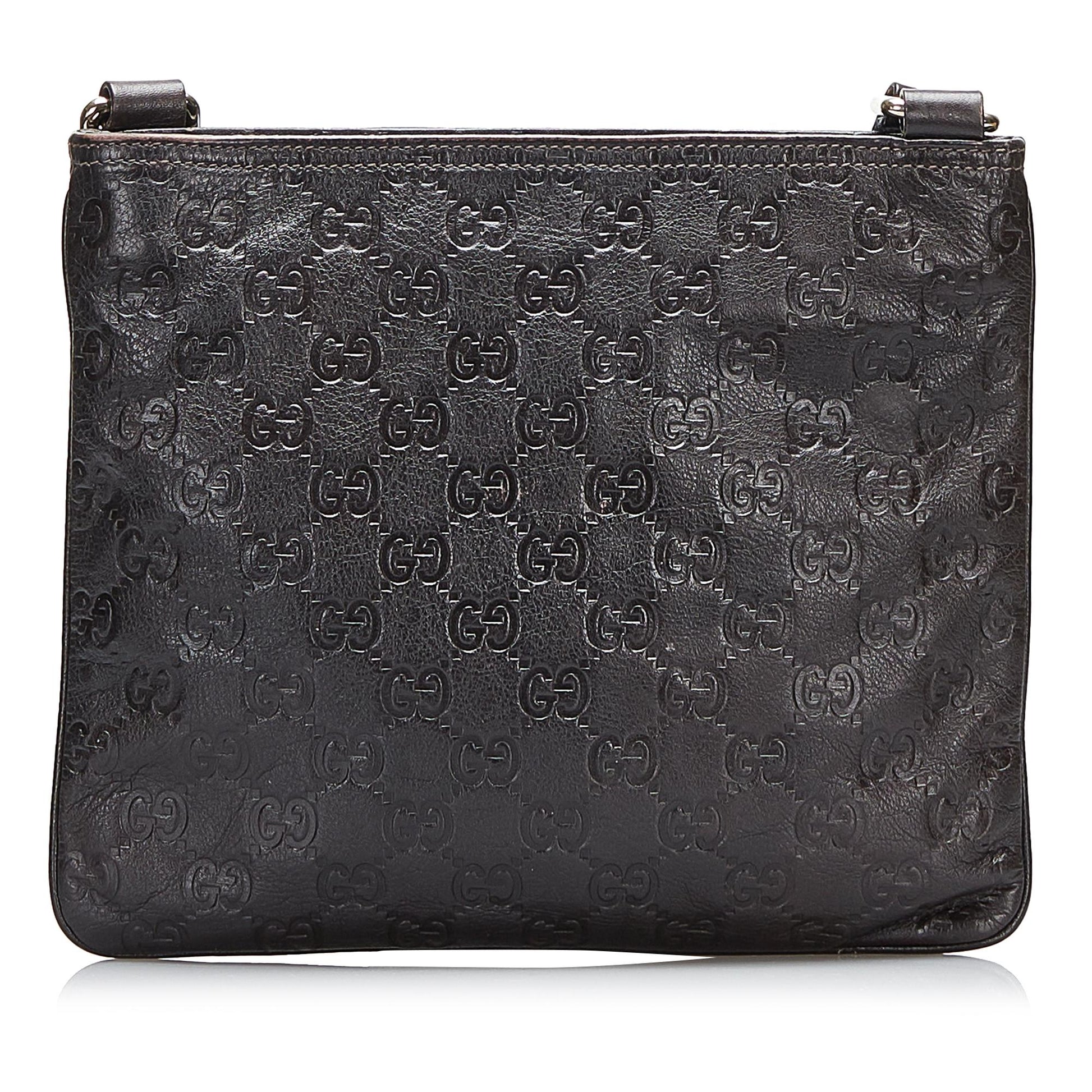 Gucci Guccissima SHG- w6Xb Calf Black Crossbody Bag