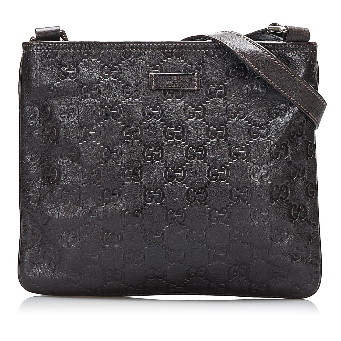 Gucci Guccissima SHG- w6Xb Calf Black Crossbody Bag