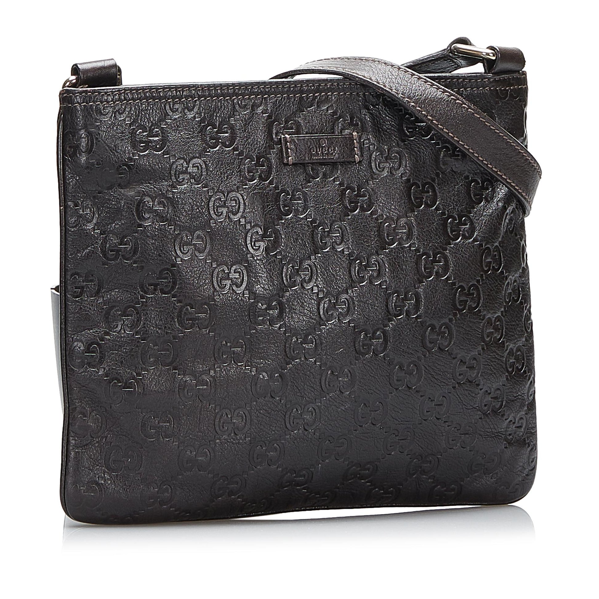 Gucci Guccissima SHG- w6Xb Calf Black Crossbody Bag