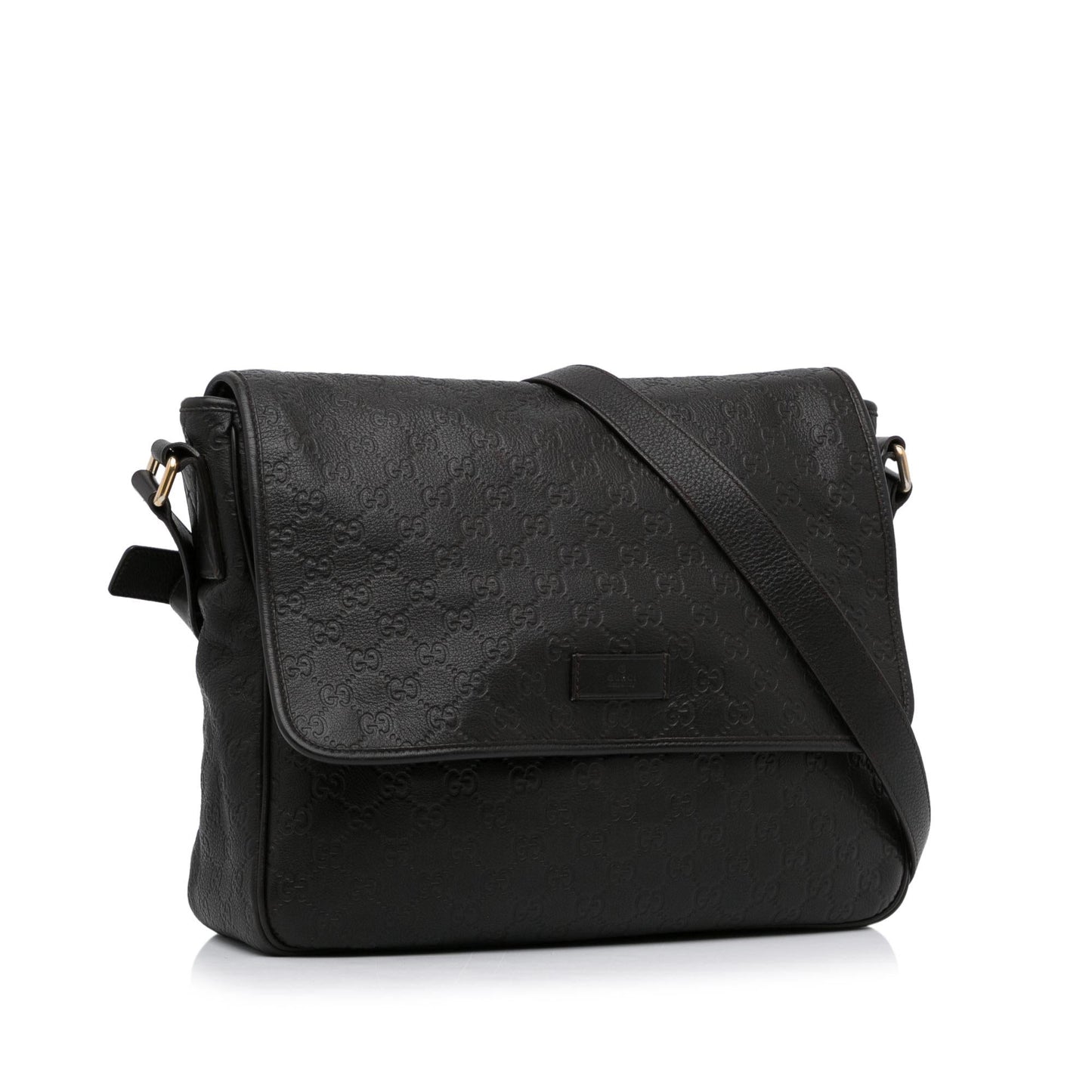 Gucci Guccissima SHG-FkZ5fk Calf Black Crossbody Bag