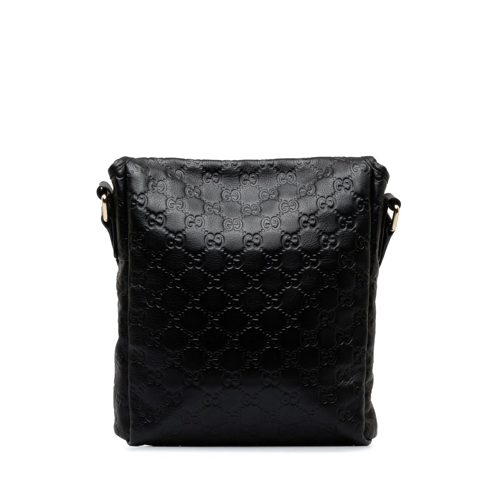 Gucci Guccissima SHG-KNB2JH Calf Black Crossbody Bag