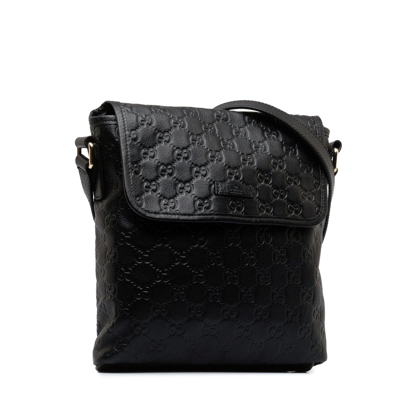 Gucci Guccissima SHG-KNB2JH Calf Black Crossbody Bag