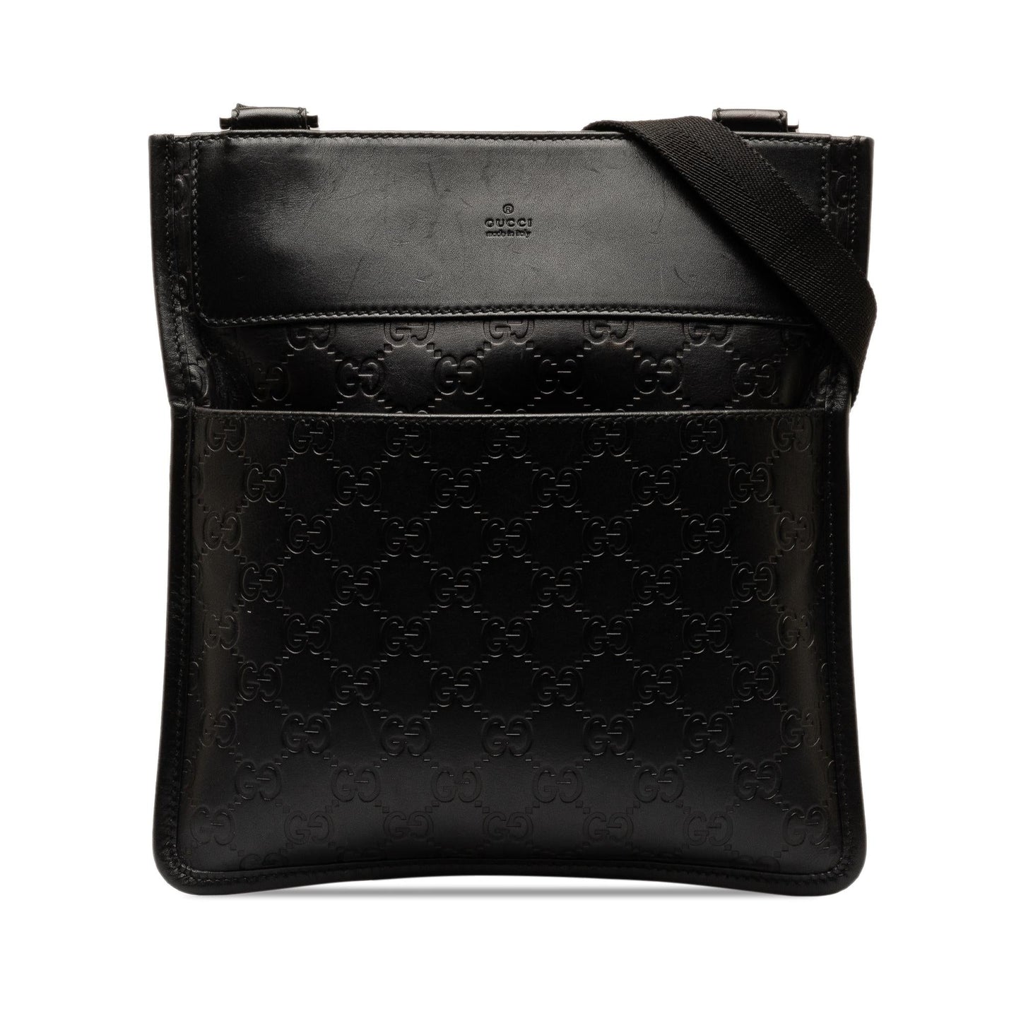 Gucci Guccissima SHG-sJjZWa Calf Black Crossbody Bag