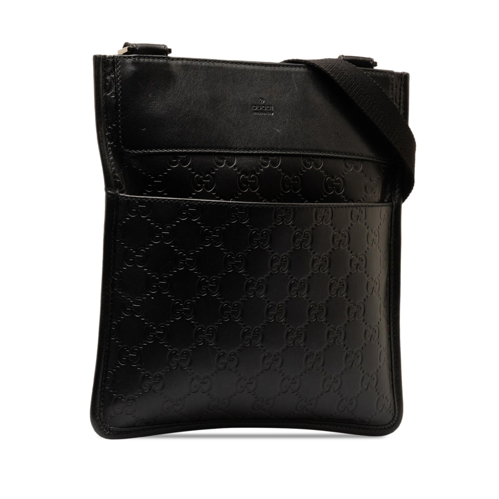 Gucci Guccissima SHG-sJjZWa Calf Black Crossbody Bag