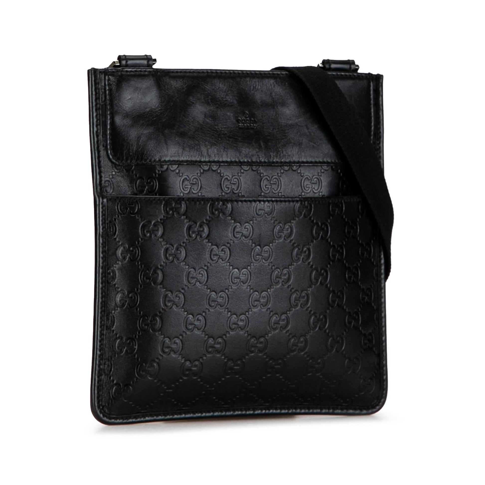 Gucci Guccissima SHG-F0ZQbT Calf Black Crossbody Bag