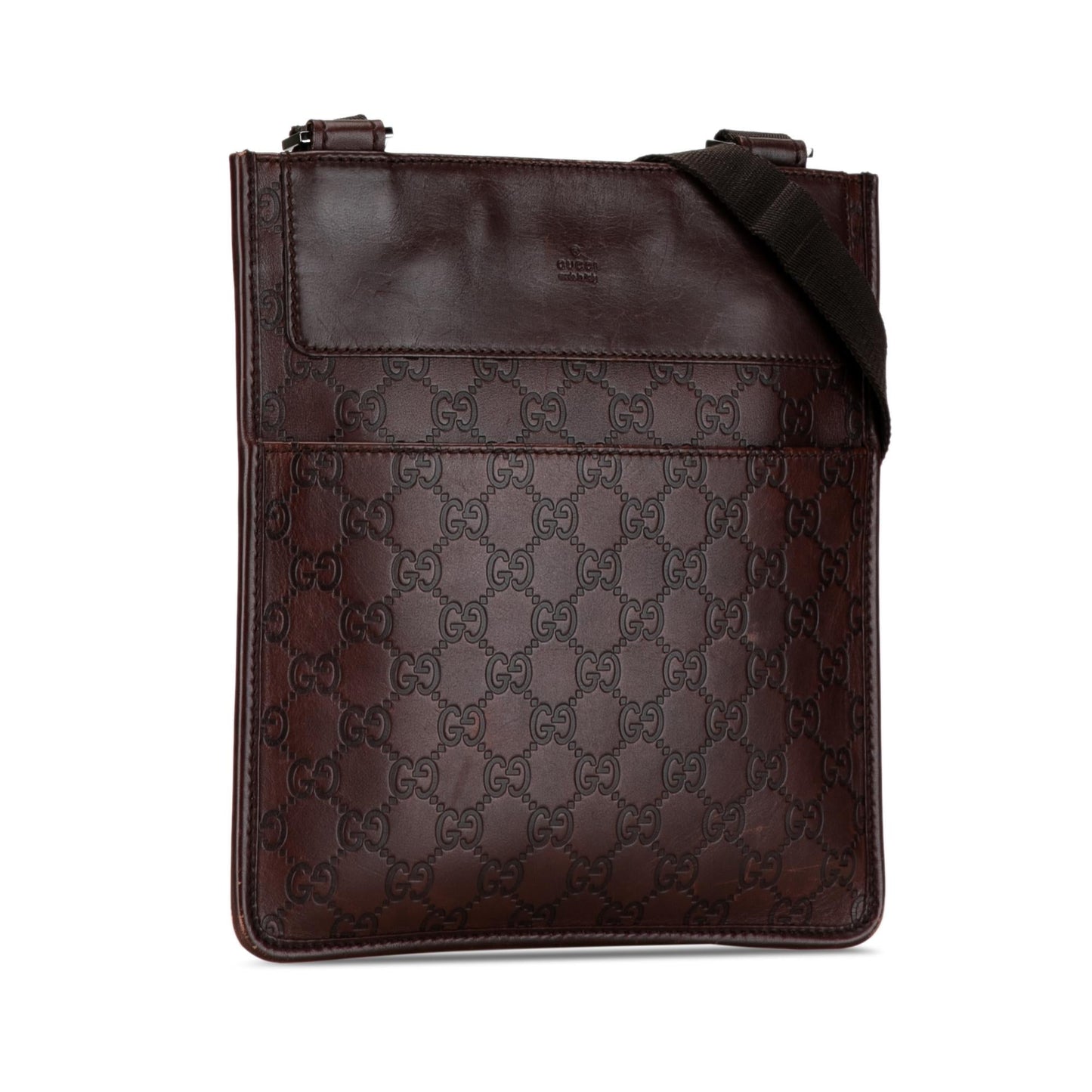 Gucci Guccissima SHG-ABBGsh Calf Brown Crossbody Bag