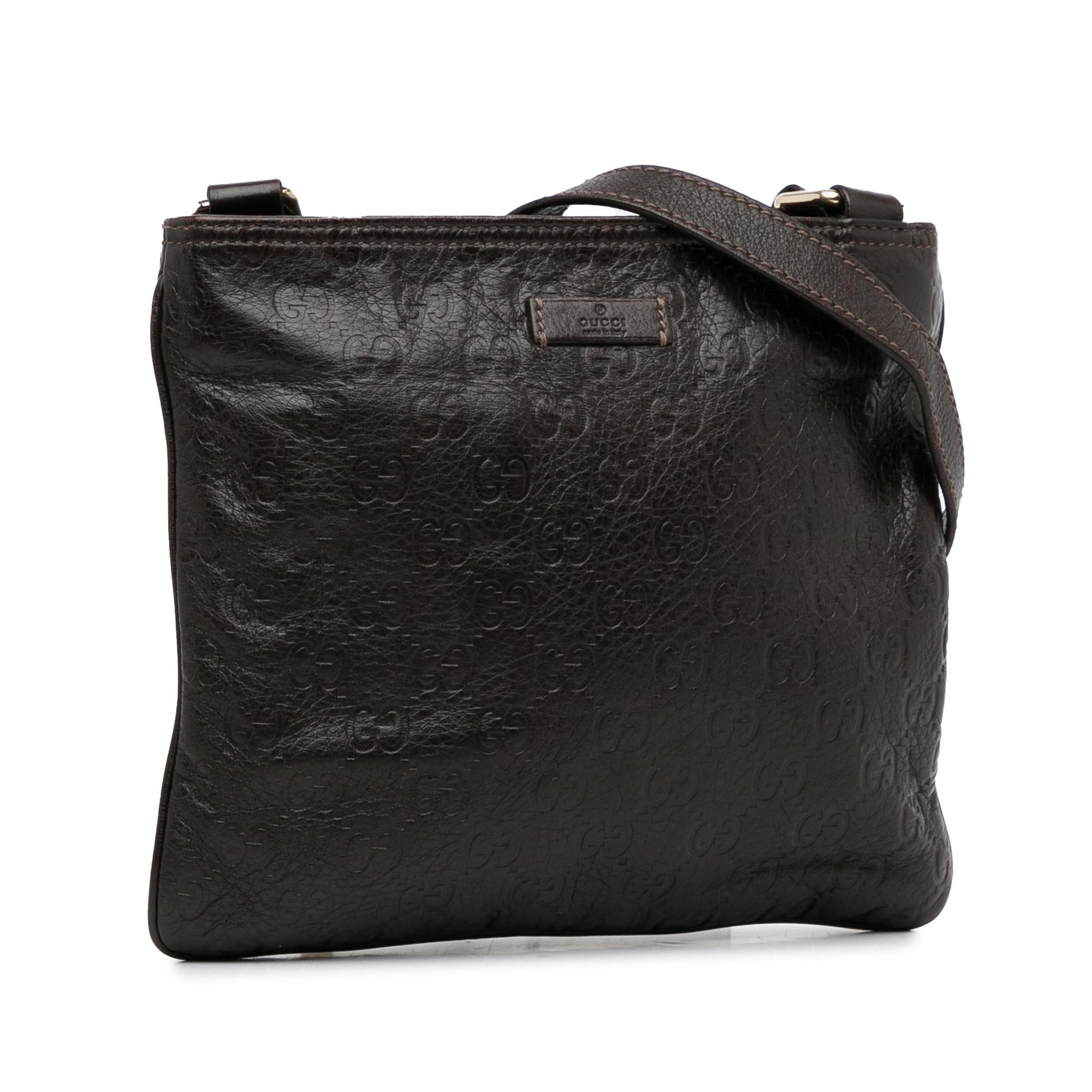 Gucci Guccissima SHG-vxGfe2 Calf Brown Crossbody Bag