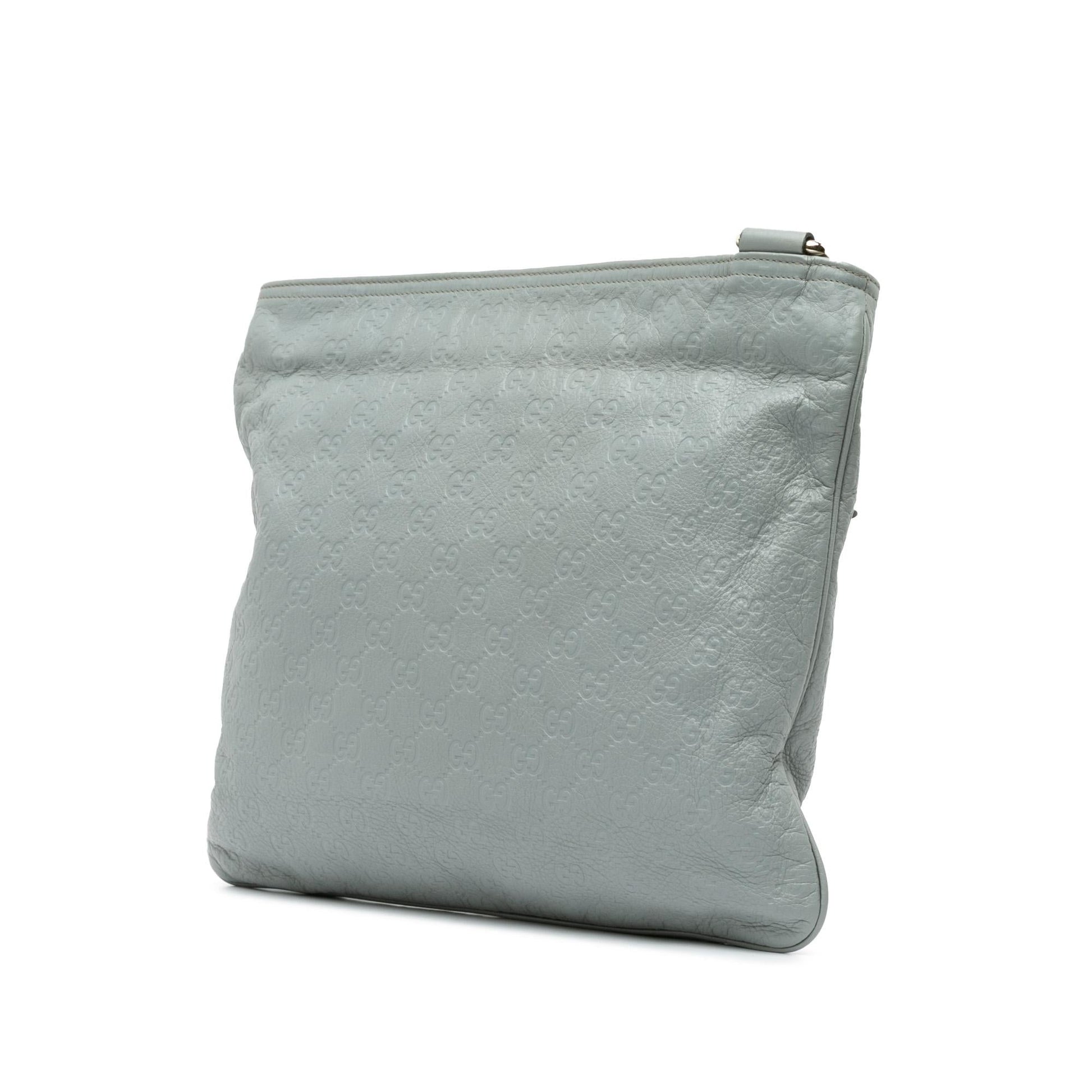 Gucci Guccissima Calf Grey Crossbody Bag