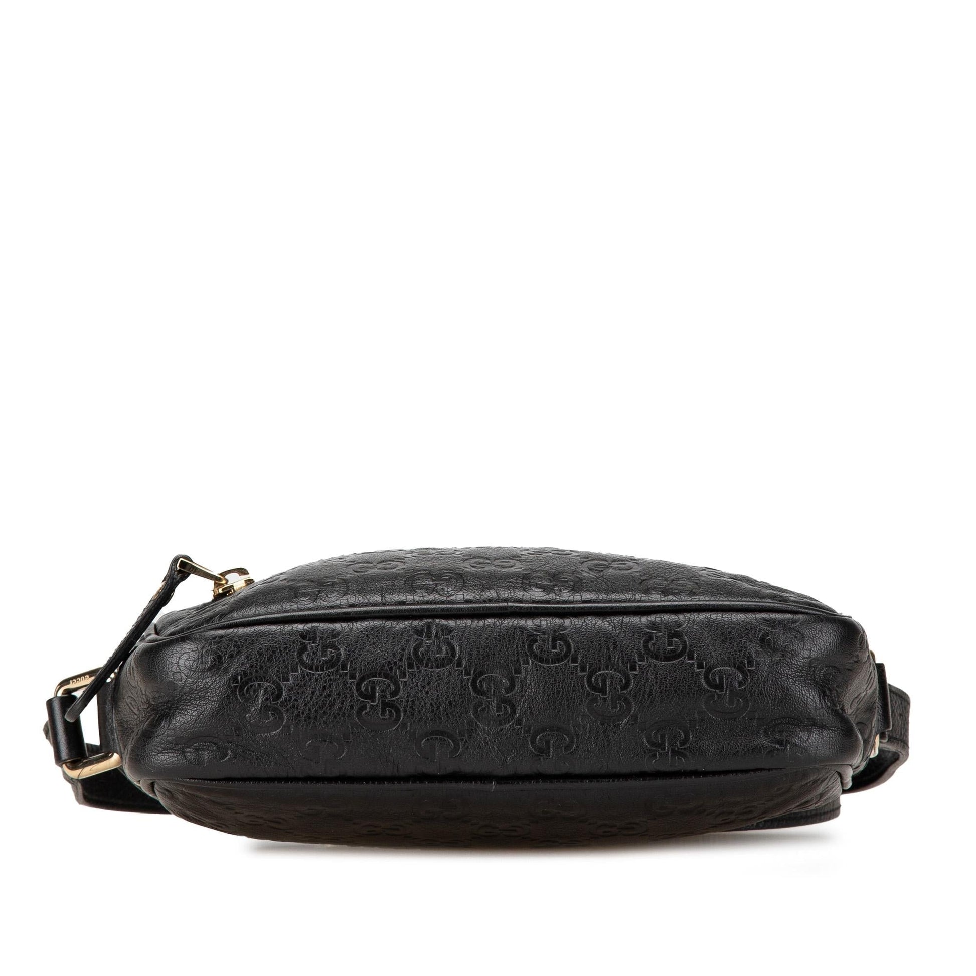 Gucci Guccissima Calf Black Crossbody Bag Crossbody 1