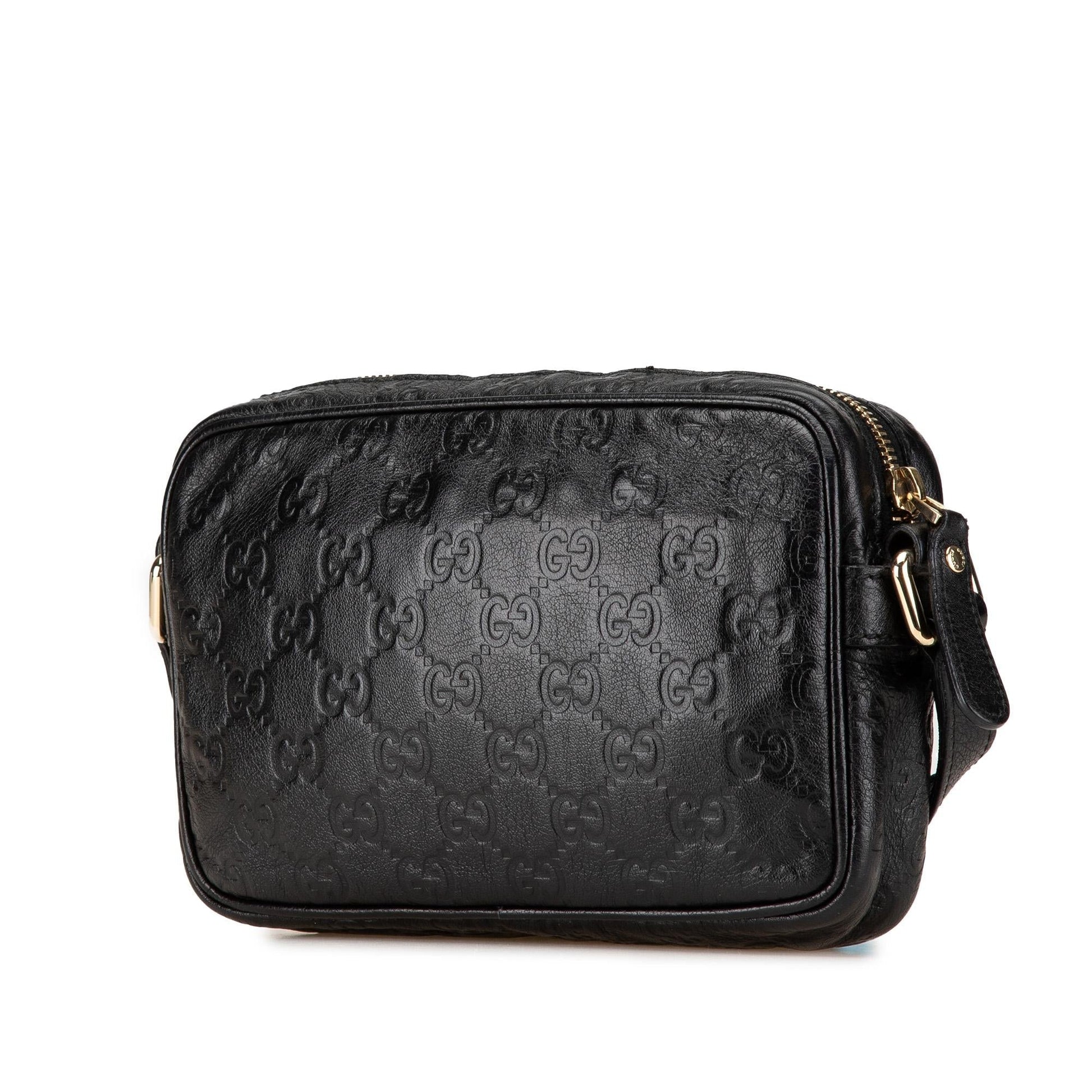 Gucci Guccissima Calf Black Crossbody Bag Crossbody 1
