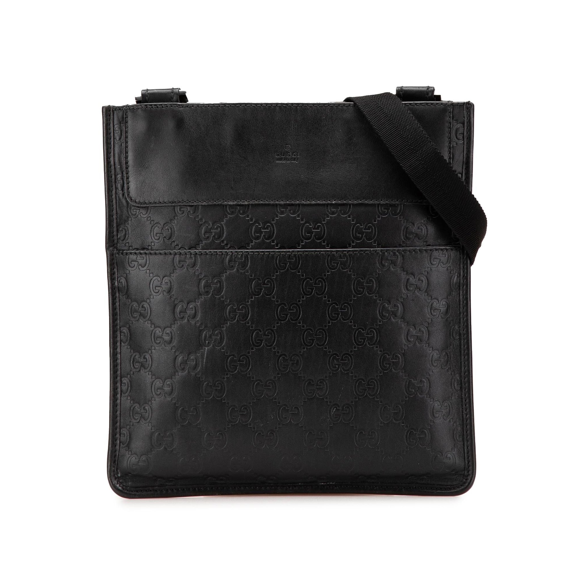 Gucci Guccissima Calf Black Crossbody Bag