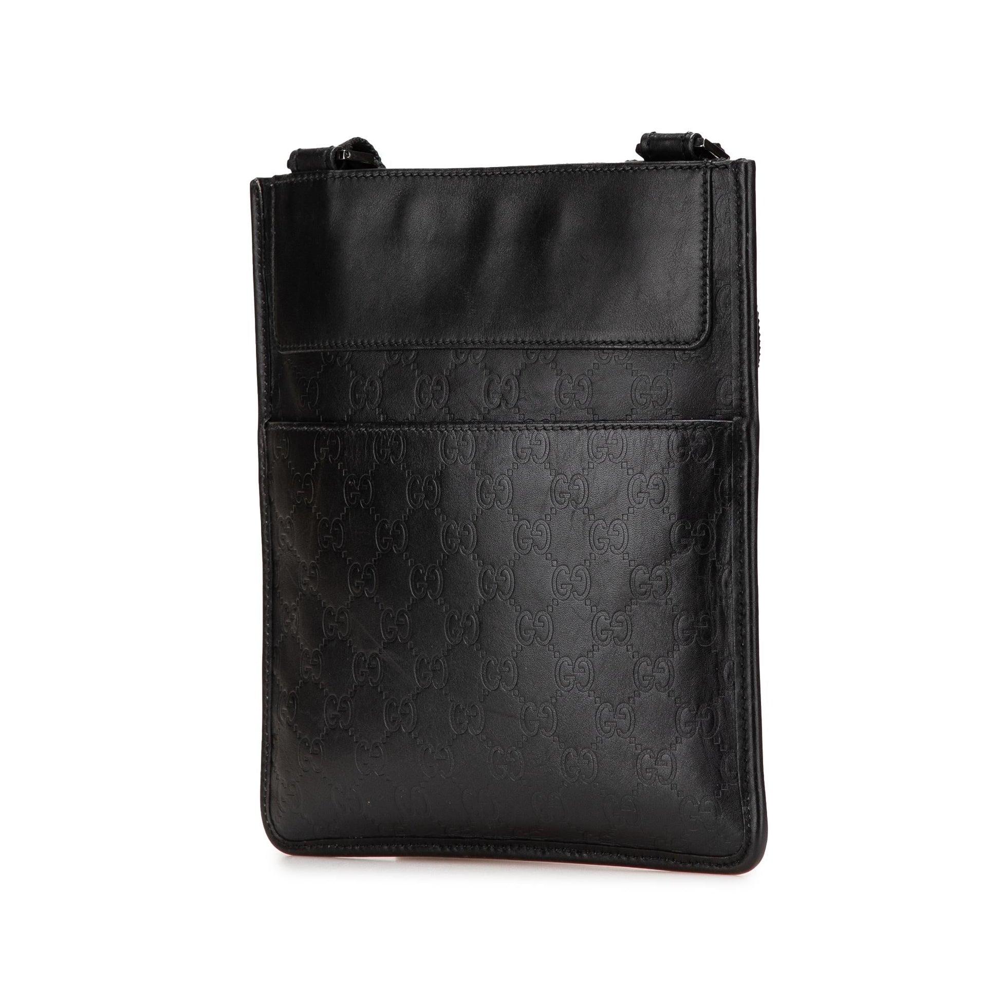 Gucci Guccissima Calf Black Crossbody Bag Crossbody 14