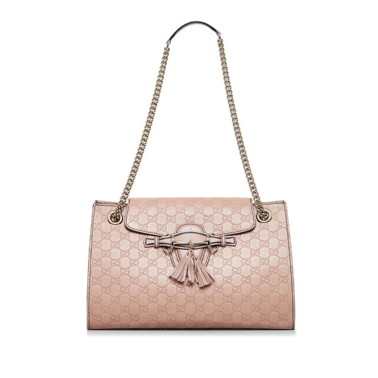 Gucci Guccissima Emily SHG-w0AWuz Calf Pink Shoulder Bag