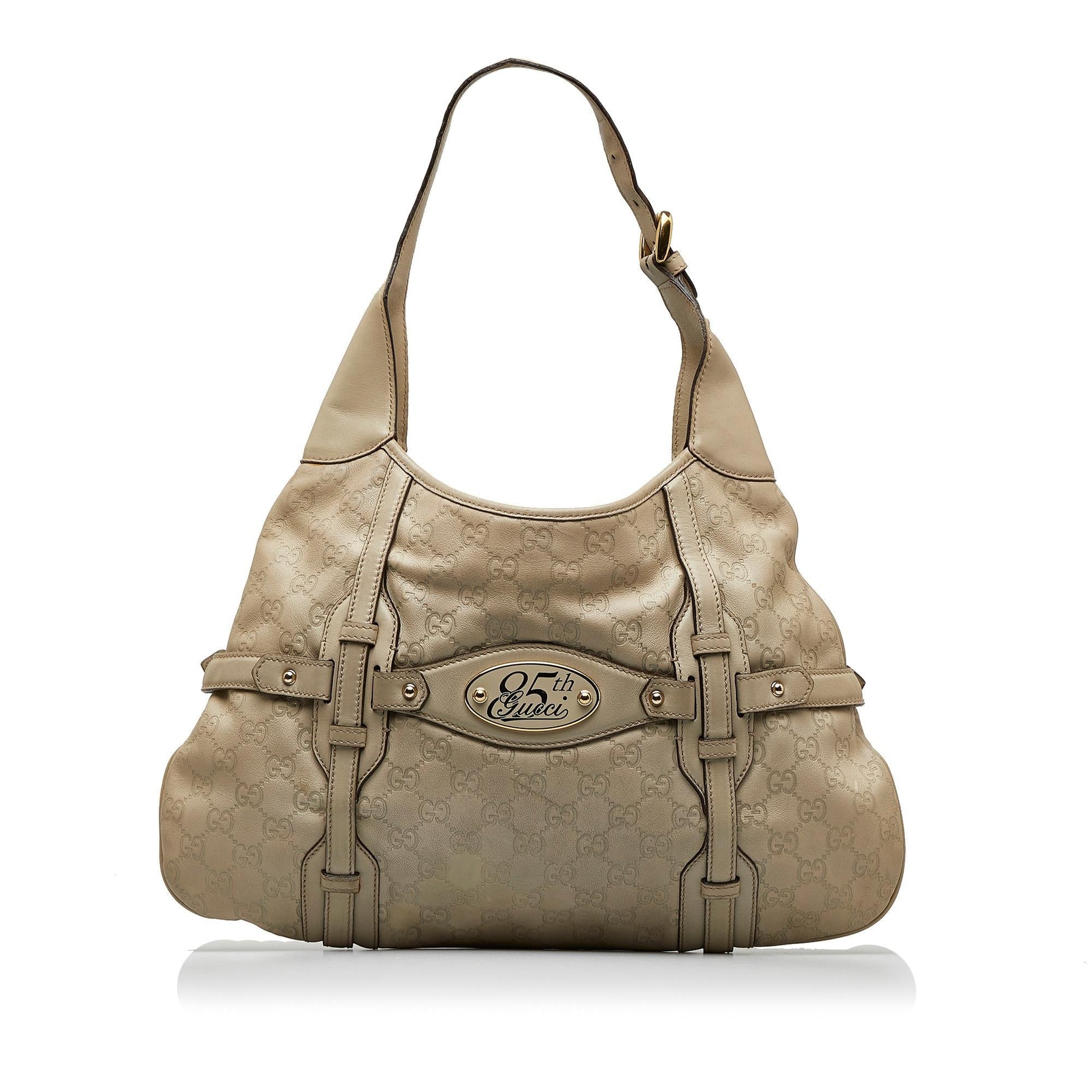 Gucci Guccissima Horsebit 85th Anniversary SHG-Y7FlKr Calf Brown Shoulder Bag
