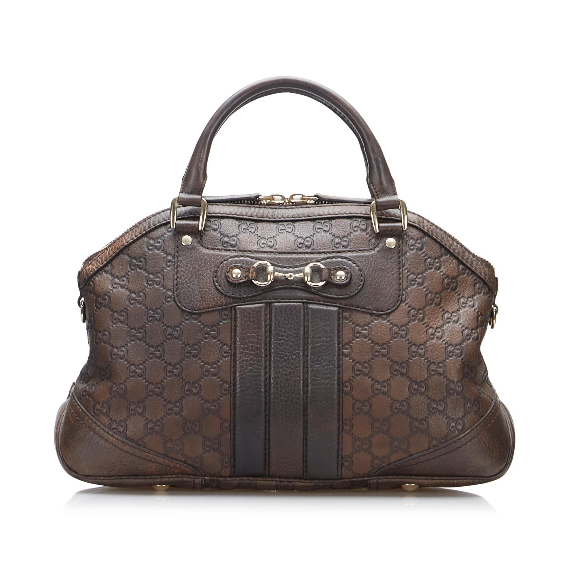 Gucci Guccissima Horsebit Catherine SHG-ZAtsDg Calf Brown Satchel Bag