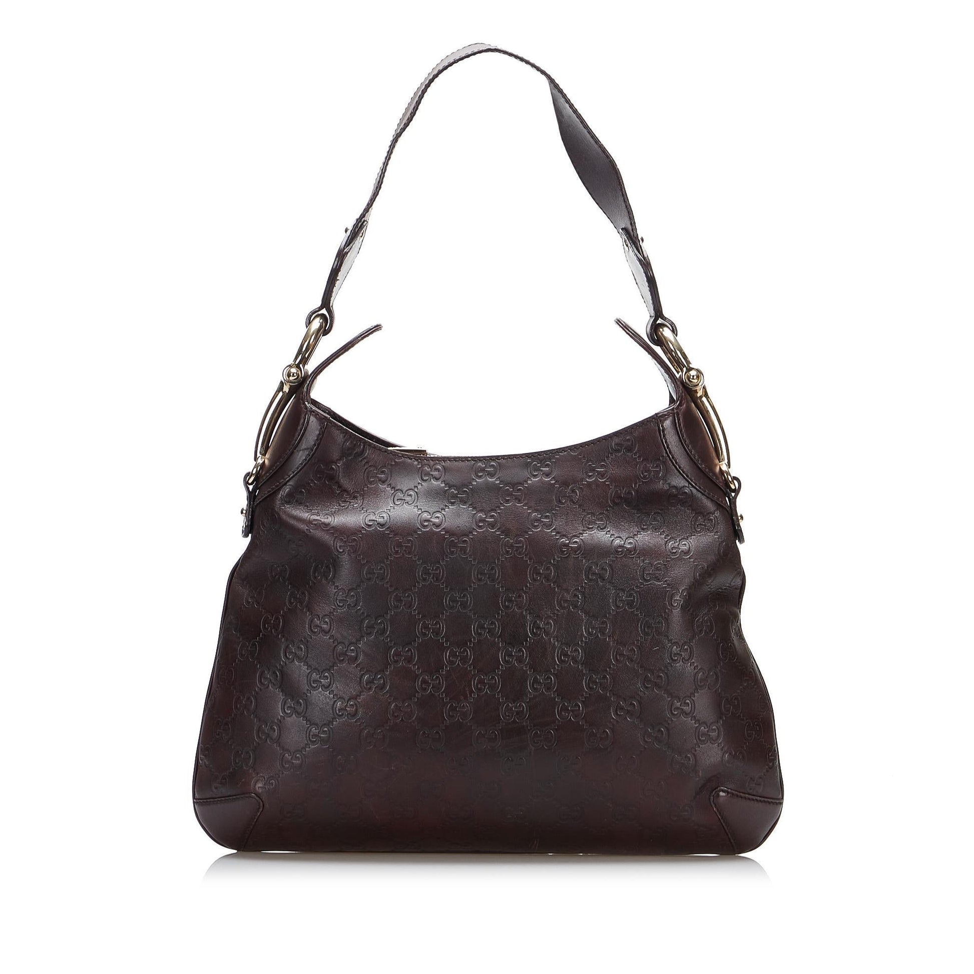 Gucci Guccissima Horsebit Creole SHG-SF1x1E Calf Brown Shoulder Bag