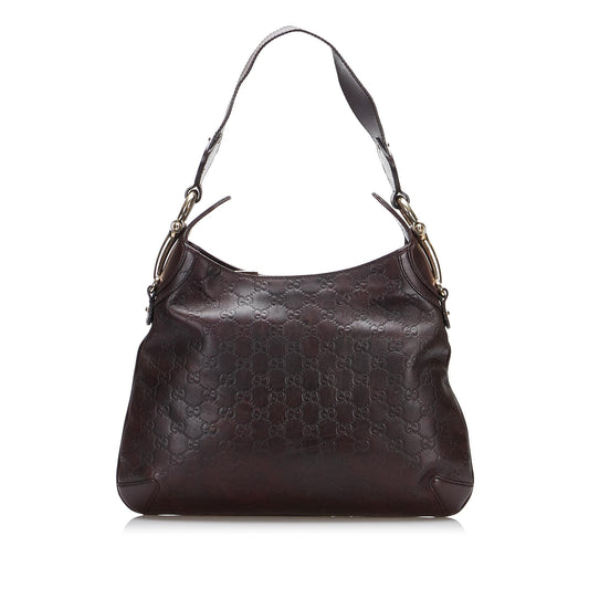 Gucci Guccissima Horsebit Creole SHG-SF1x1E Calf Brown Shoulder Bag