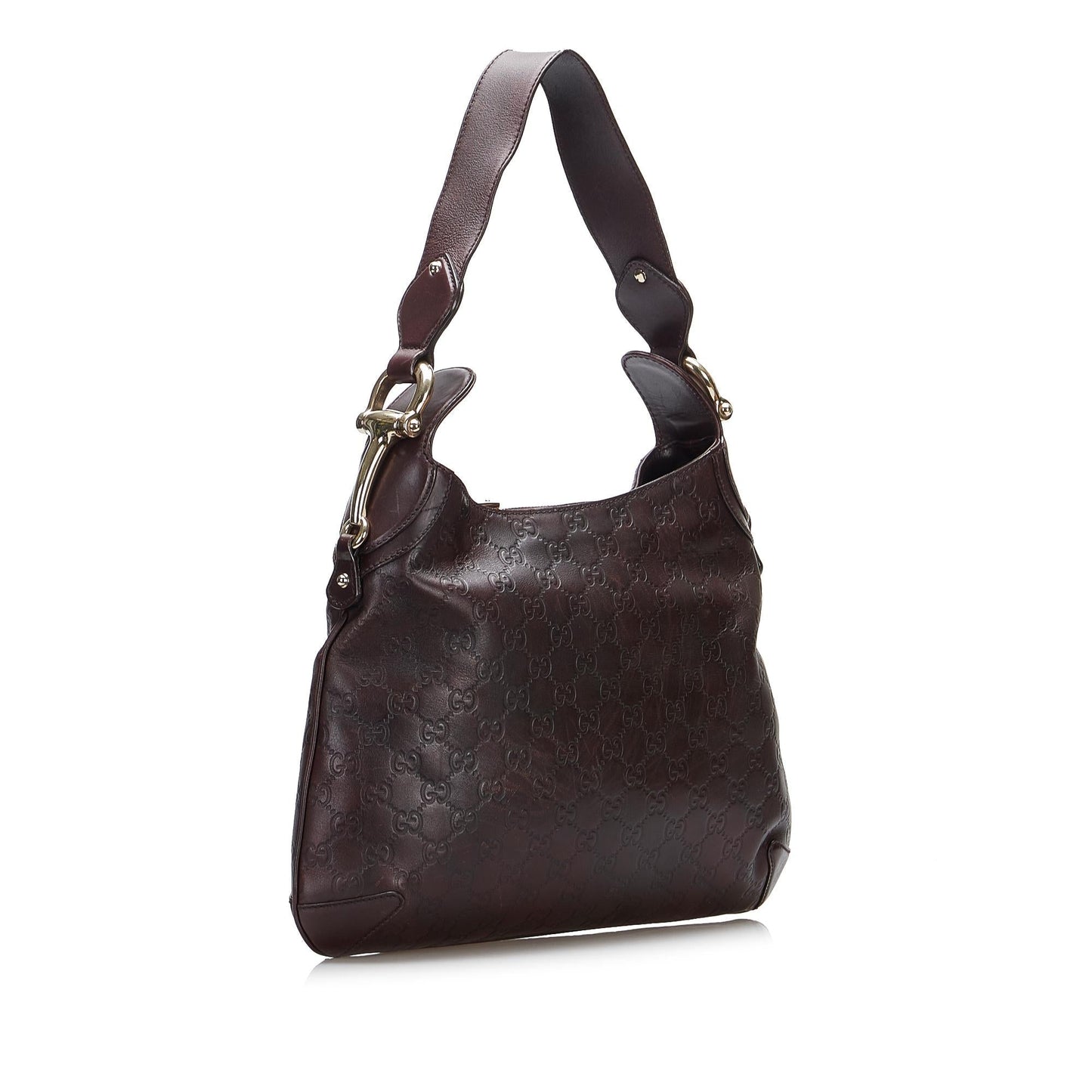 Gucci Guccissima Horsebit Creole SHG-SF1x1E Calf Brown Shoulder Bag