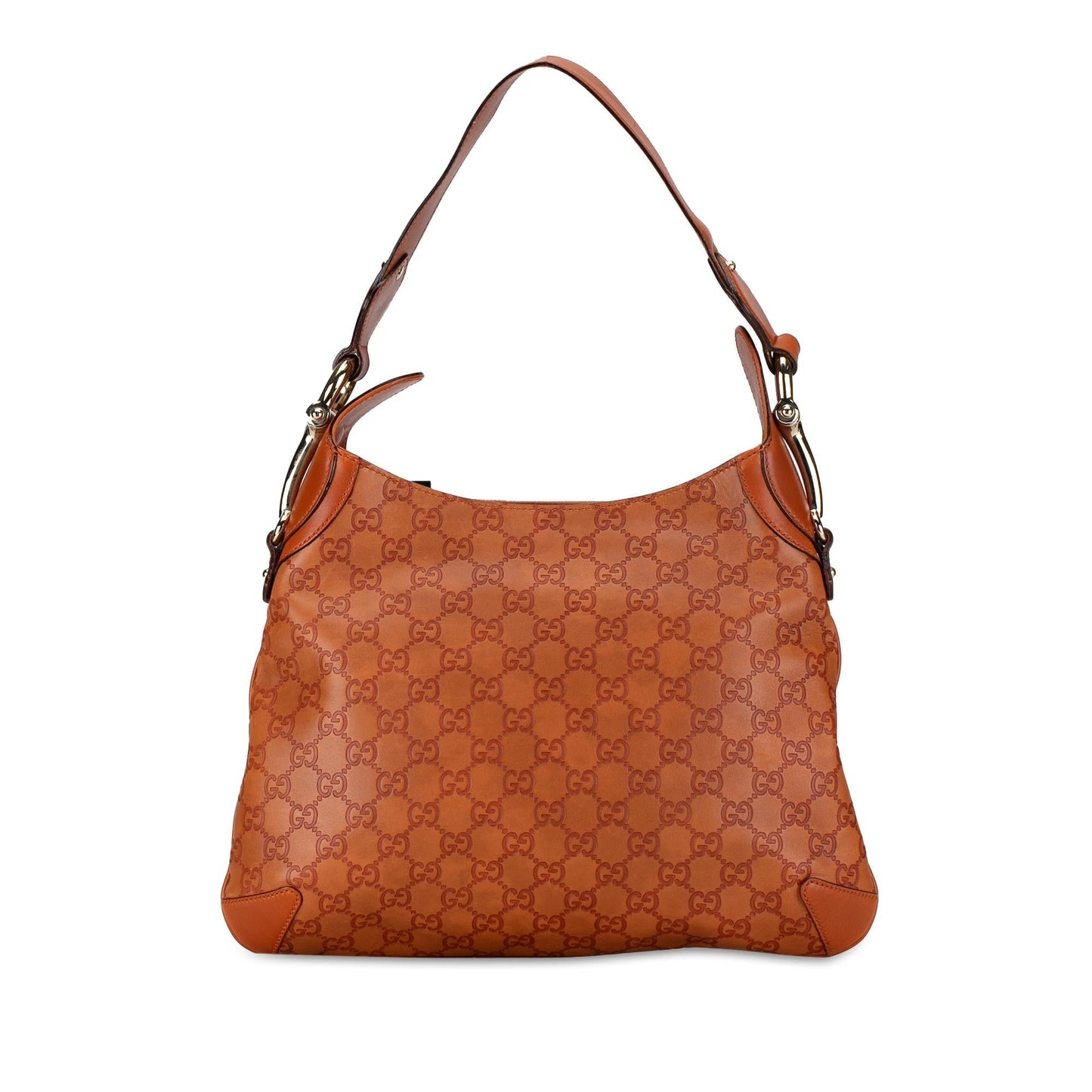 Gucci Guccissima Horsebit Creole SHG-bRQZUE Calf Brown Shoulder Bag