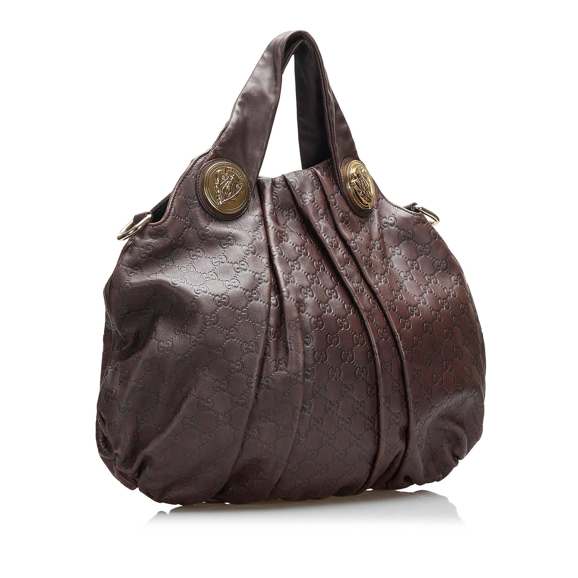 Gucci Guccissima Hysteria SHG-RxCC11 Calf Brown Satchel Bag