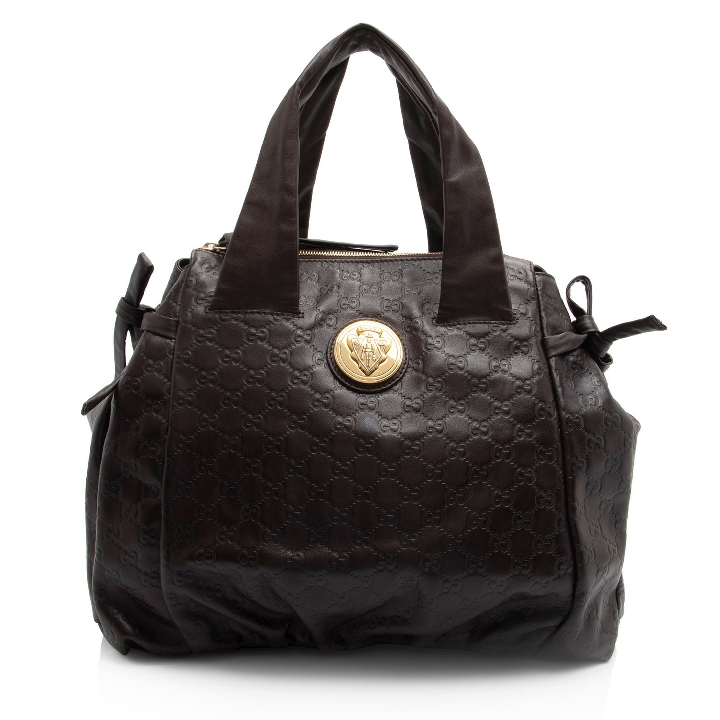 Gucci Guccissima Hysteria SHF-U9A7KY Leather Brown Tote Bag