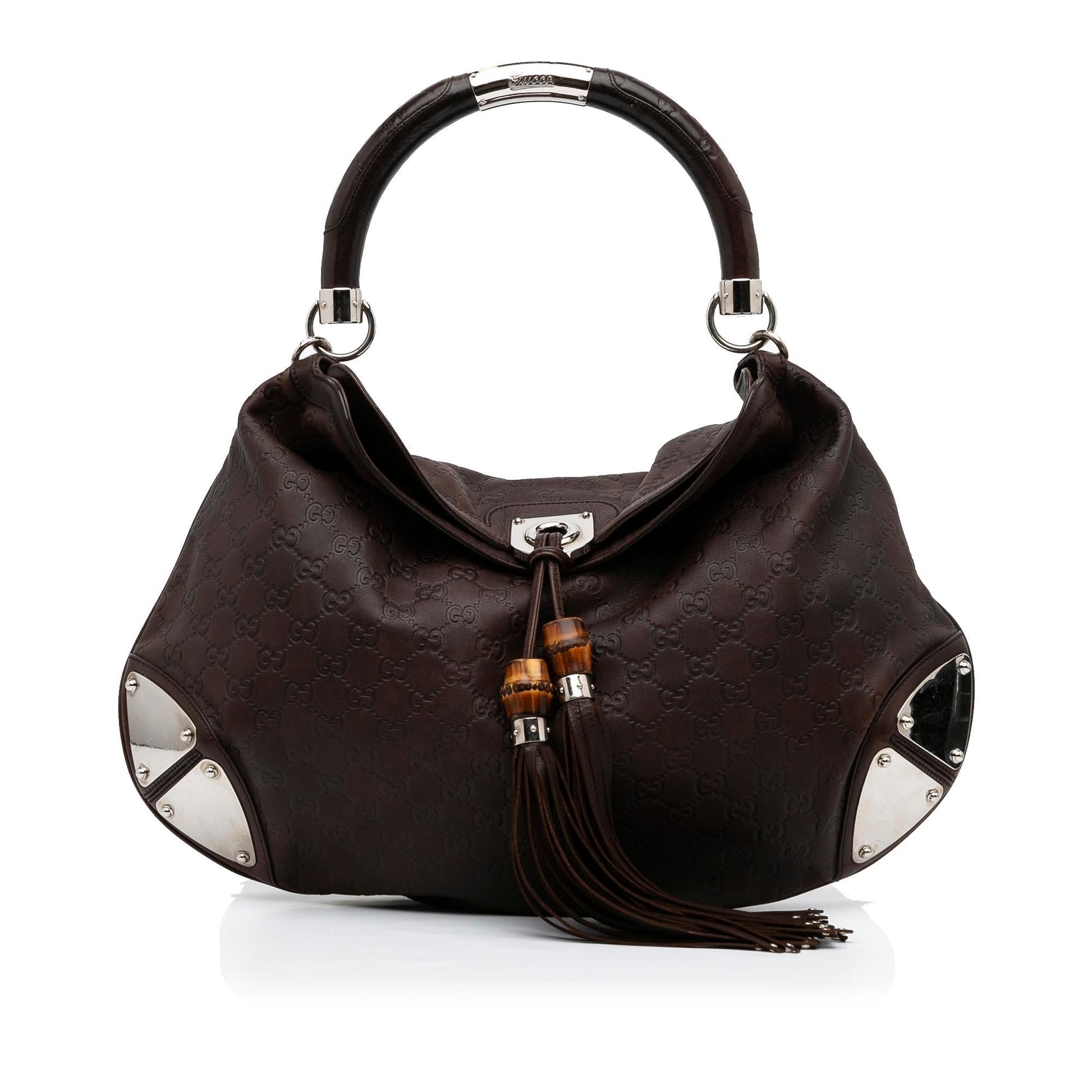 Gucci Guccissima Indy Babouska SHG-PaDhQc Calf Brown Shoulder Bag